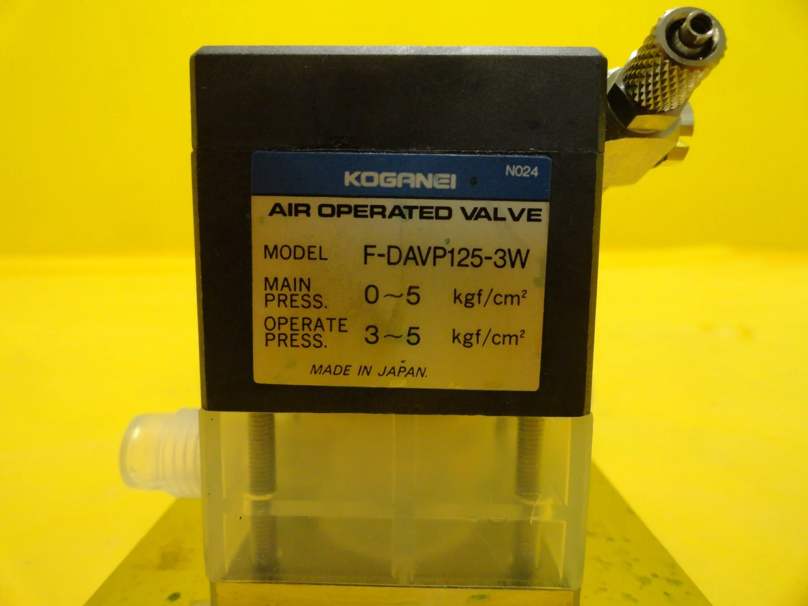 Koganei F-DAVP125-3W Pneumatic Valve Assembly Lot of 2 Used Working - Image 7