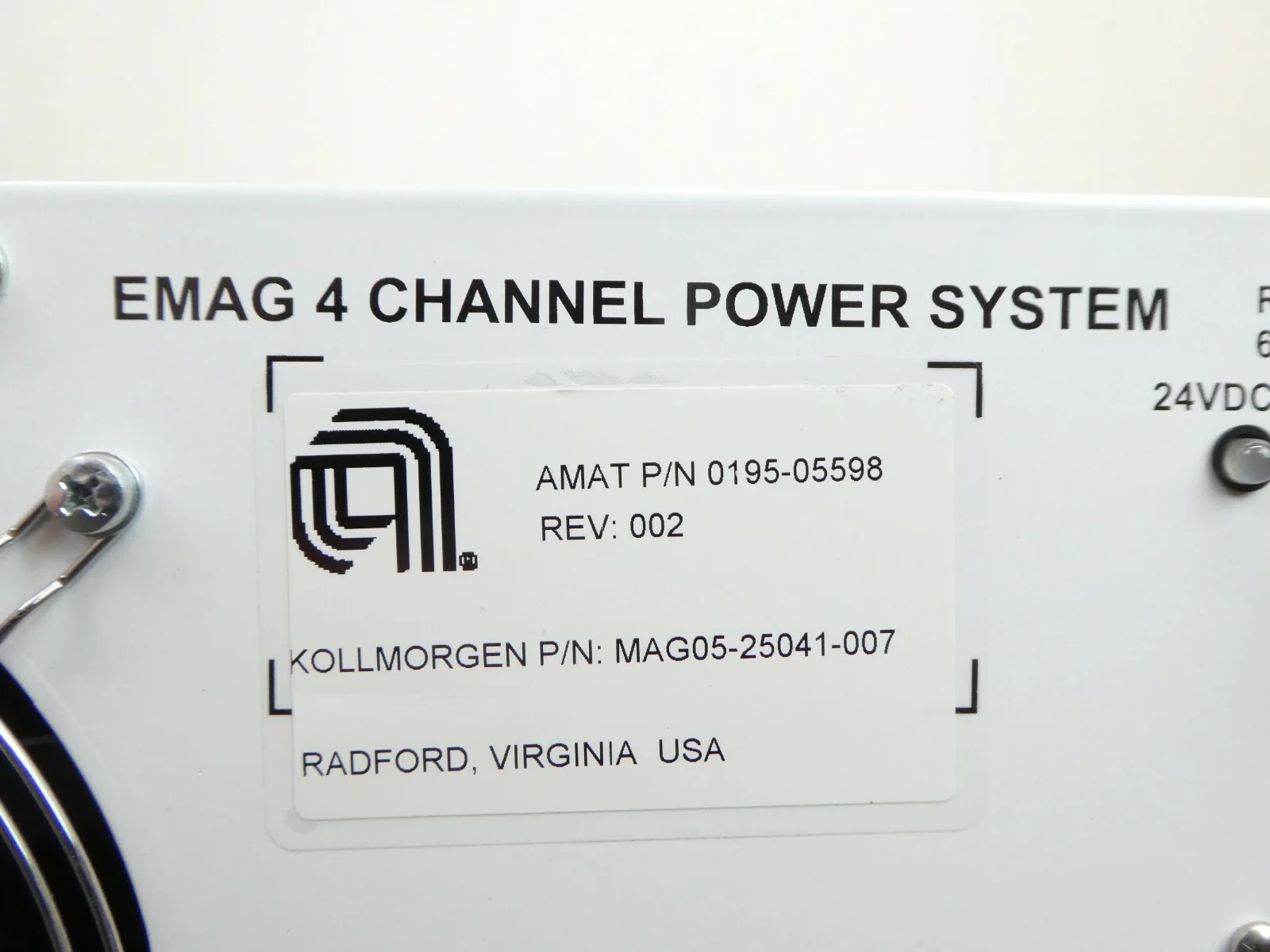 Kollmorgen MAG05-25041-007 EMAG 4 Chan Power System AMAT 0195-05598 Cu Working - Image 10