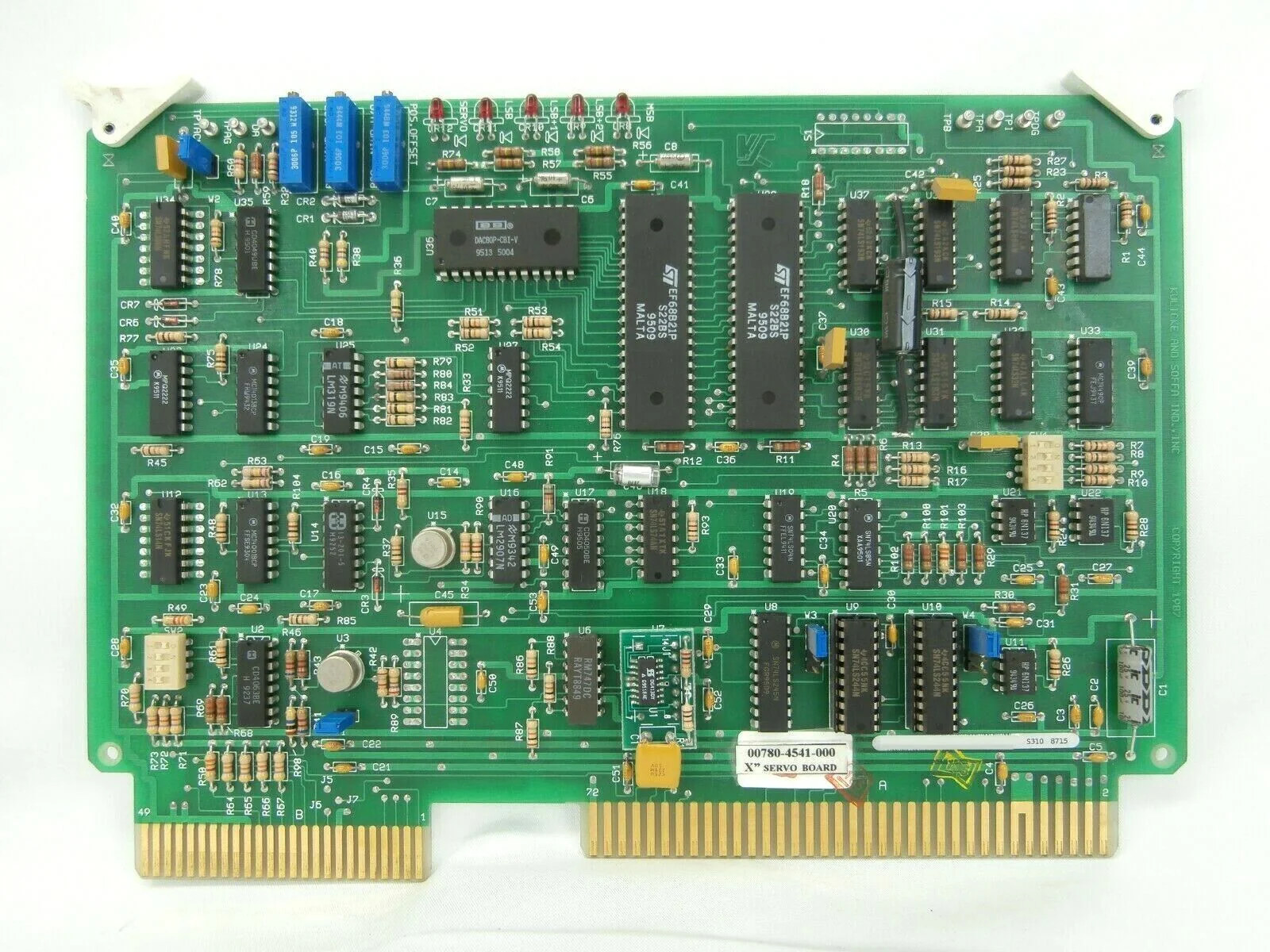 Kulicke & Soffa 00780-4541-000 X Servo Board PCB Card 6300-4541-001-01 Working - Image 2