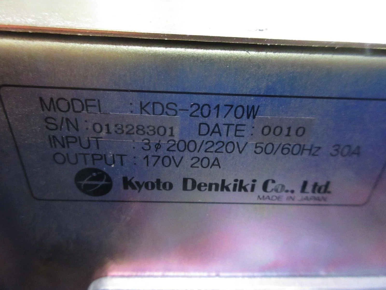 Kyoto Denkiki KDS-20170W High Voltage Dual Output Power Supply Bent Panel Spare - Image 3