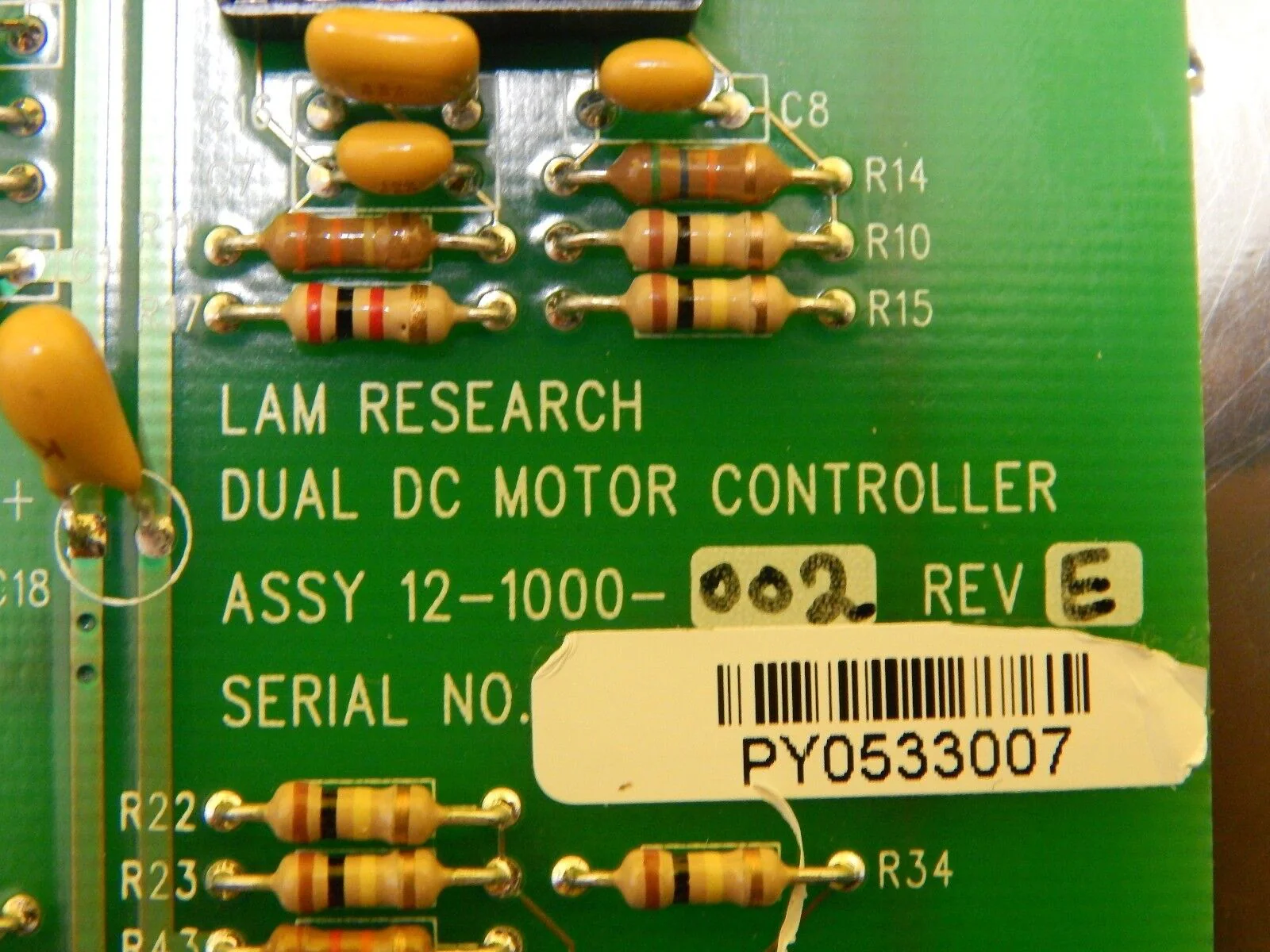 Lam Research 12-1000-002 Dual DC Motor Controller Rev. E PCB Card DSS-200 Used - Image 10