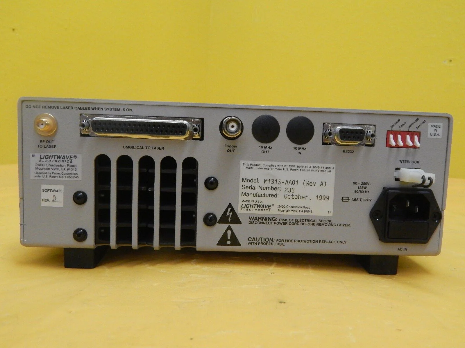 Lightwave Electronics M131S-AA01 Laser Diode Driver 131A Used Working - Image 4