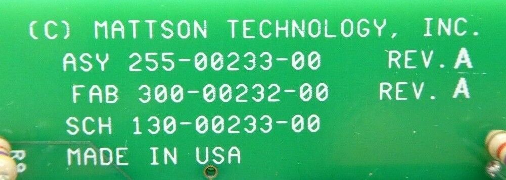 Mattson Technology 255-00233-00 SMIF Arm Interlock PCB Rev. A Aspen New Surplus - Image 12