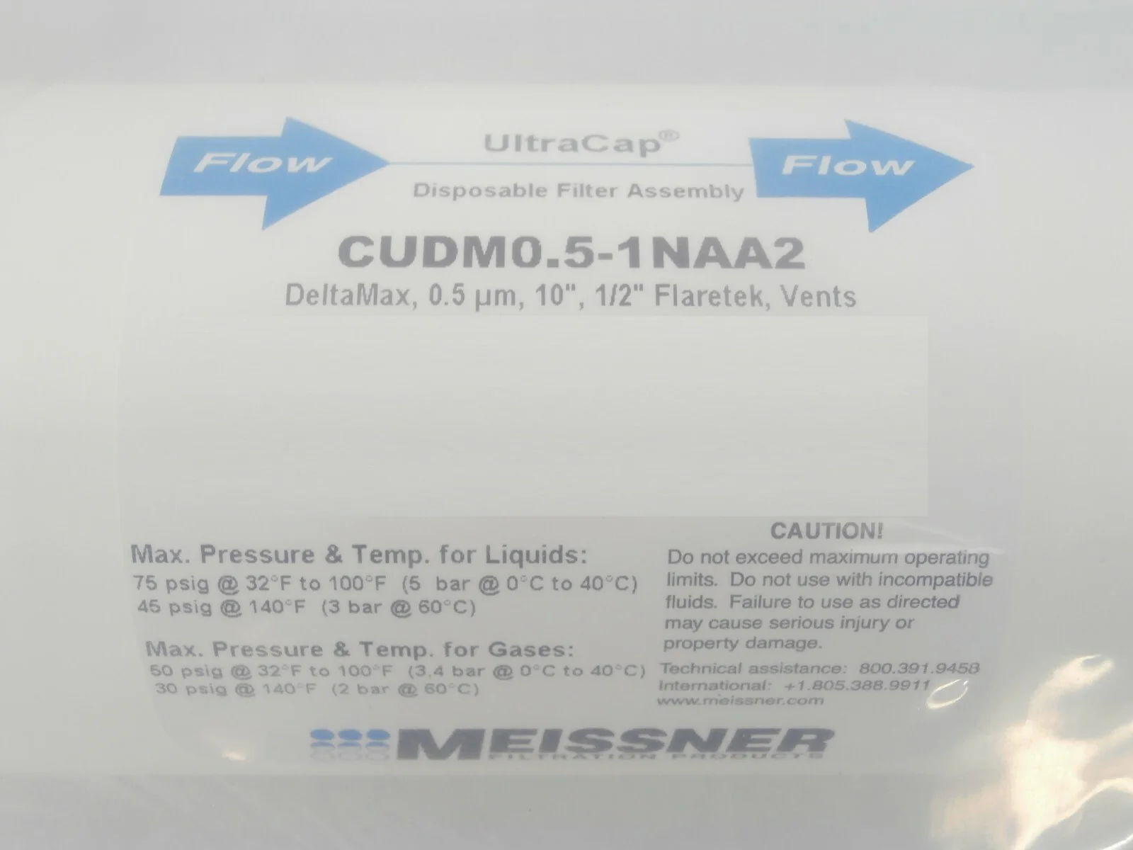 Meissner CUDM0.5-1NAA2 Filter Capsule 0.5 µm UltraCap Reseller Lot of 3 New - Image 9