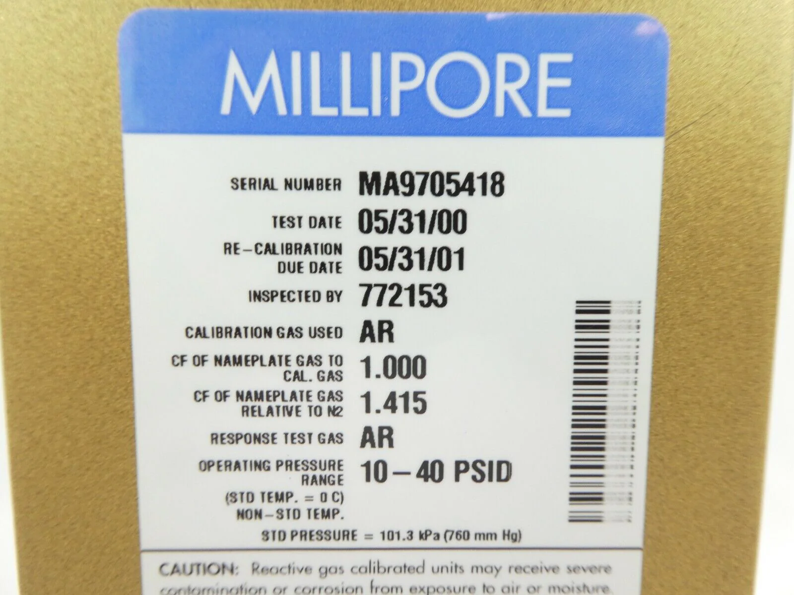 Millipore FC-2900M-4V Mass Flow Controller MFC 200 SCCM Ar Tylan Refurbished - Image 12