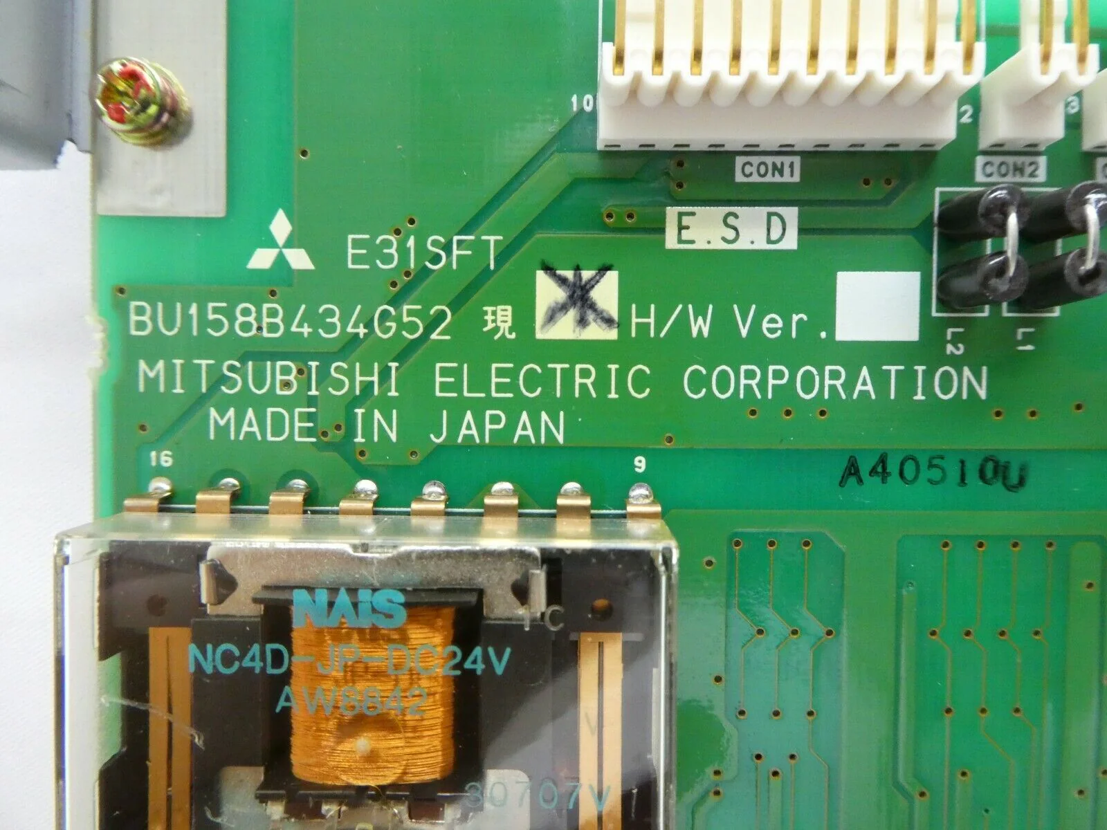 Mitsubishi BU158B434G52 PCB Card E31SFT Robot Controller CR-E356-S06 Working - Image 11