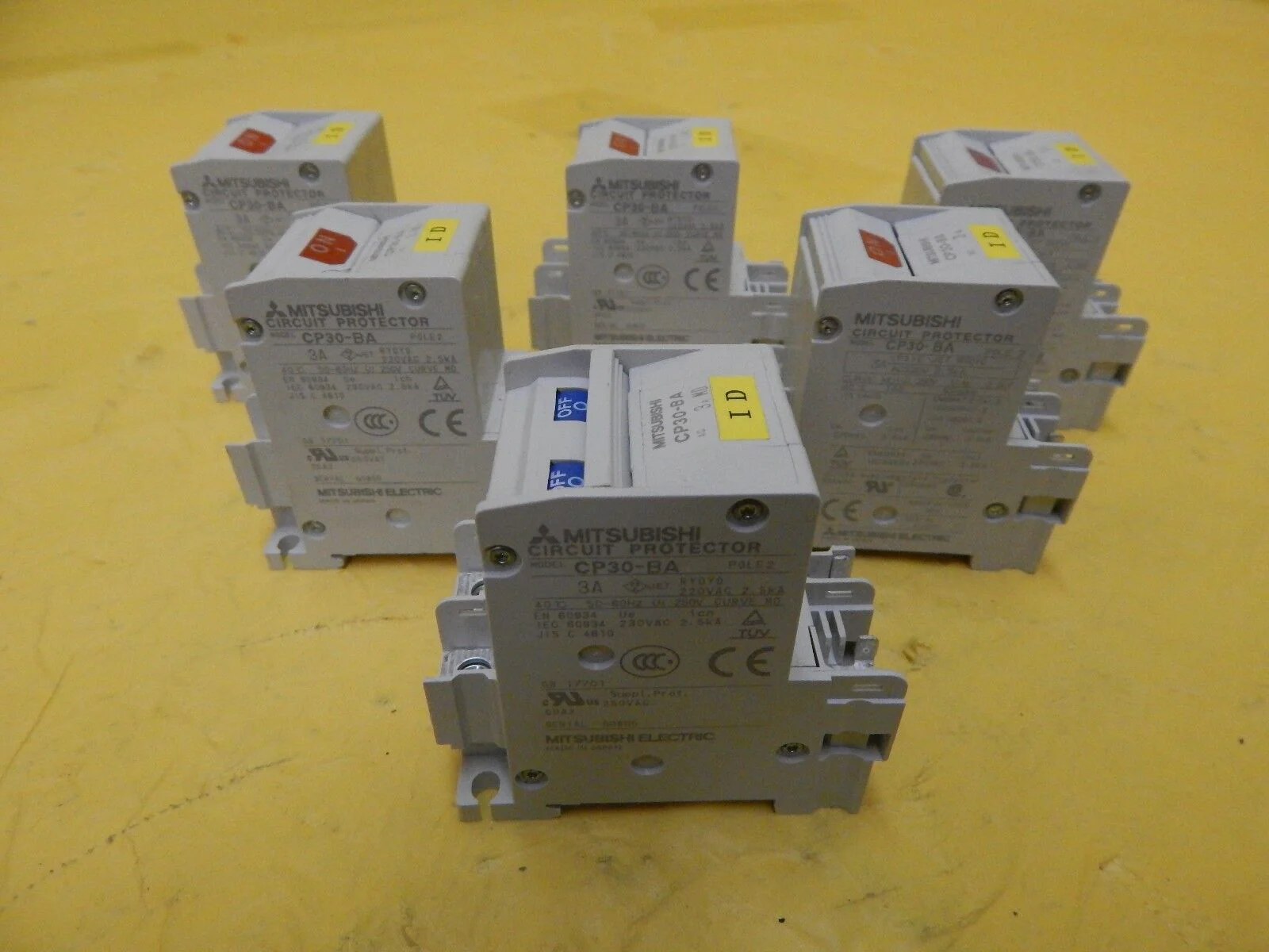 Mitsubishi CP30-BA Circuit Protector 2-Pole 3A Reseller Lot of 6 Used Working - Image 2