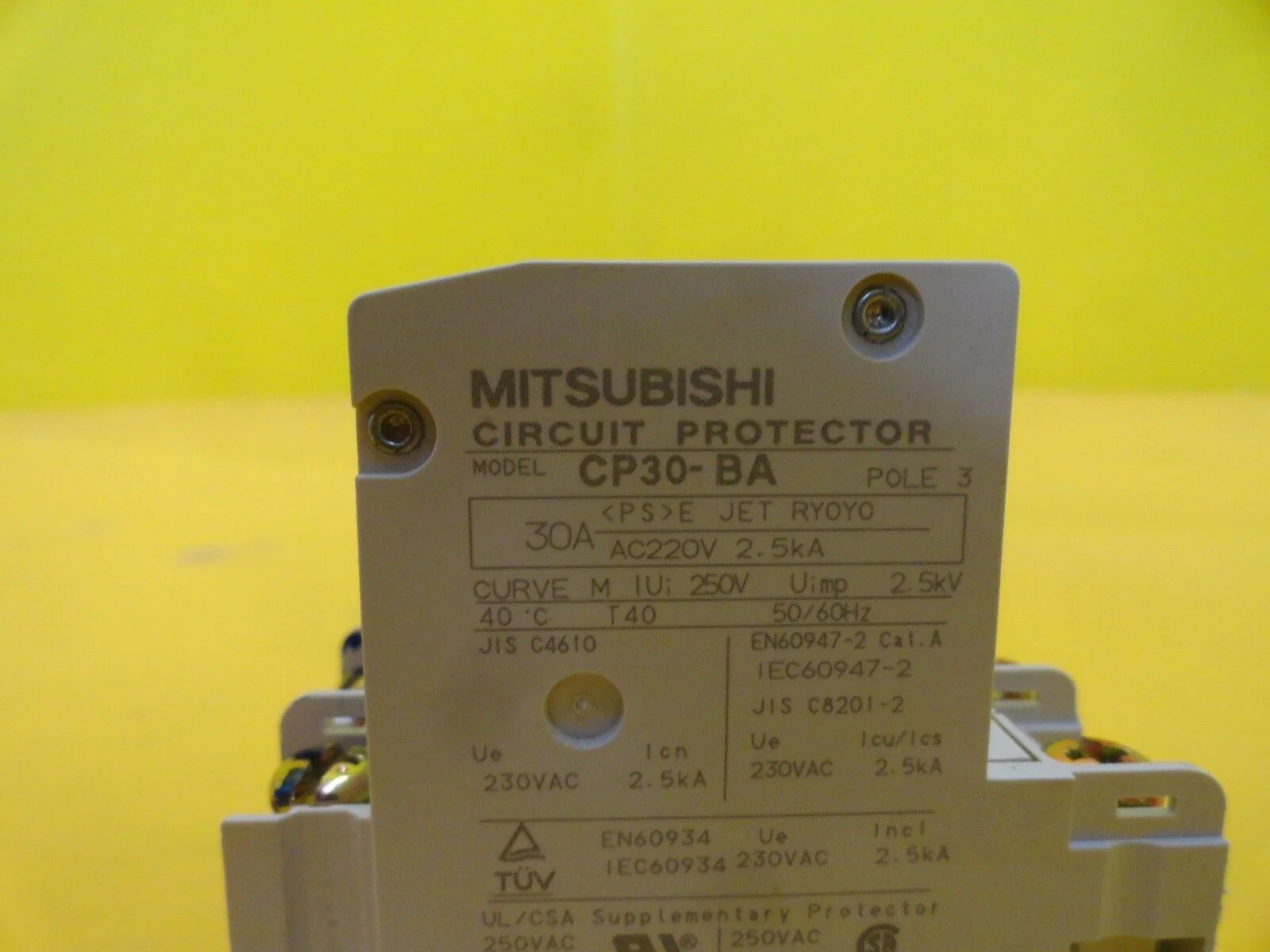 Mitsubishi CP30-BA Circuit Protector 3-Pole 30A Reseller Lot of 10 Used Working - Image 2