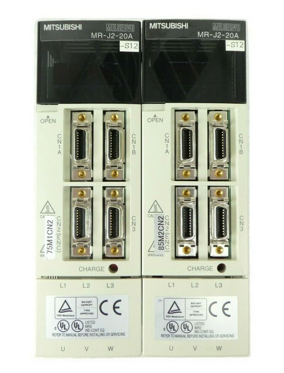 Mitsubishi MR-J2-20A-S12 AC Servo Drive Reseller Lot of 2 Working Spare - Image 2