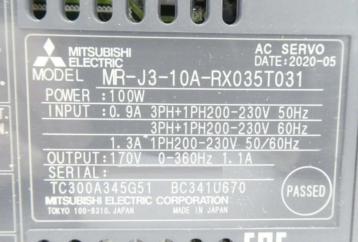 Mitsubishi MR-J3-10A-RX035T031 AC Servo Drive MELSERVO TEL 040-004301-1T New - Image 10