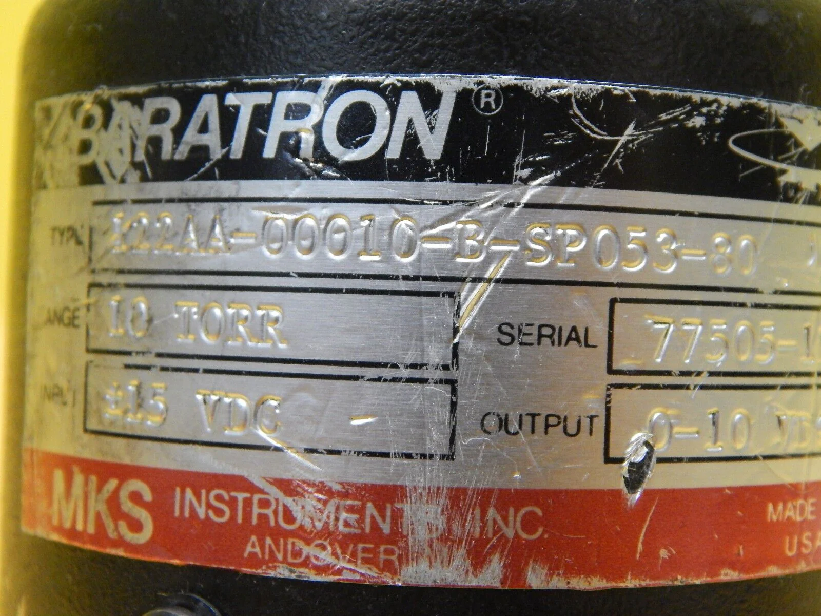 MKS Instruments 122AA-00010-B-SP053-80 Baratron Transducer Tested Working - Image 5