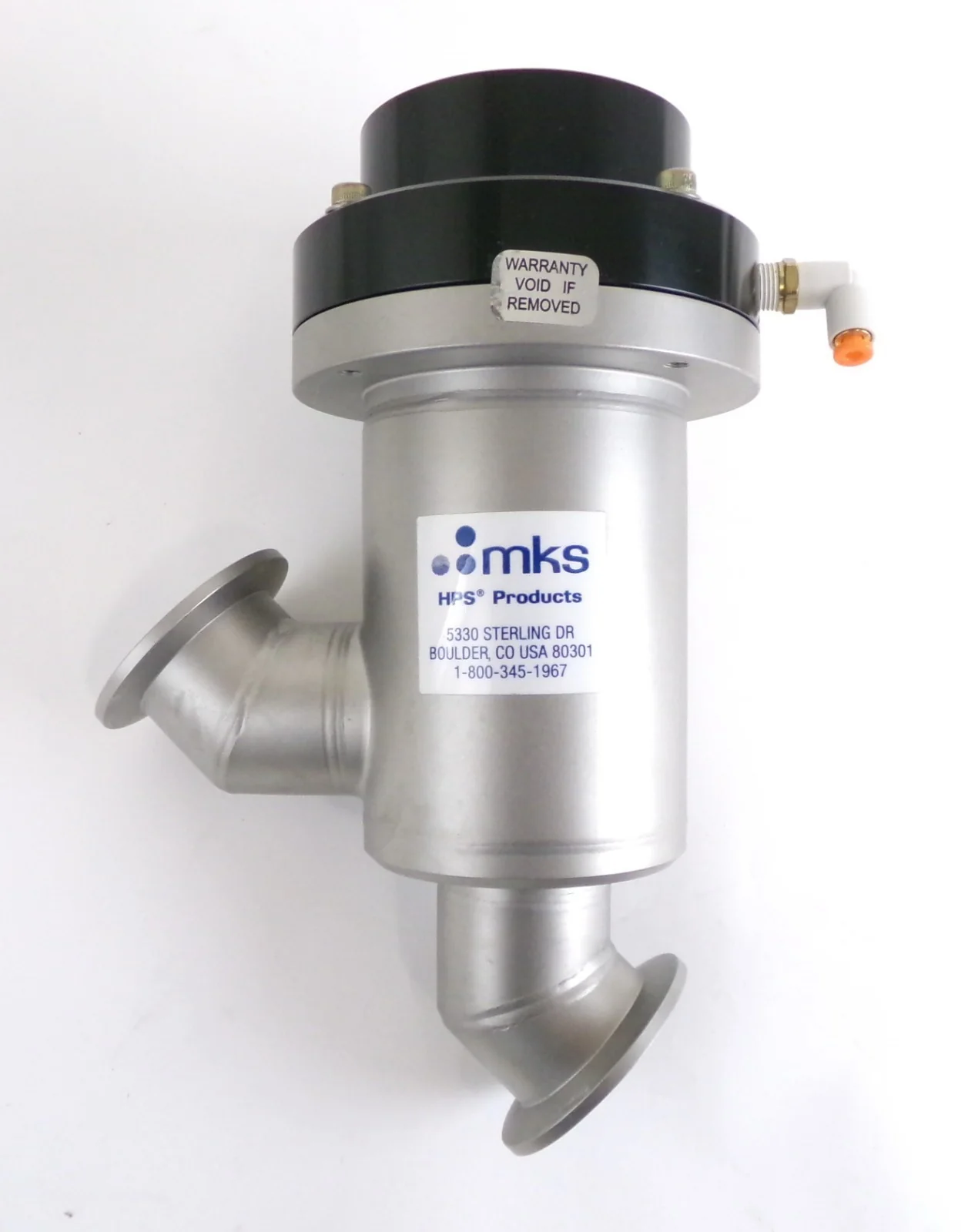 MKS Instruments 162-0040K Pneumatic Angle Valve Working Surplus - Image 2