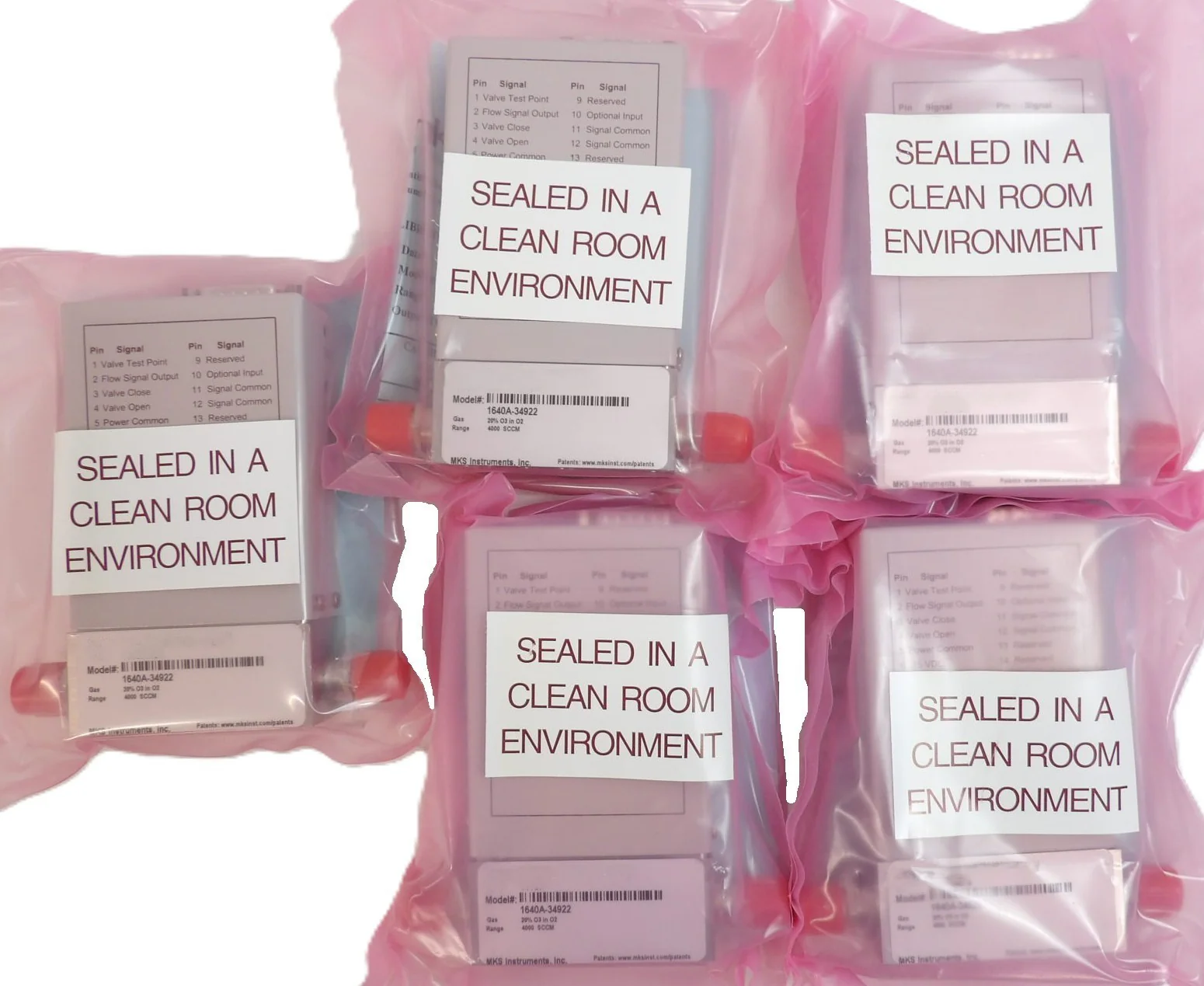 MKS Instruments 1640A-34922 Mass Flow Controller MFC 4000 SCCM O2 Lot of 5 New