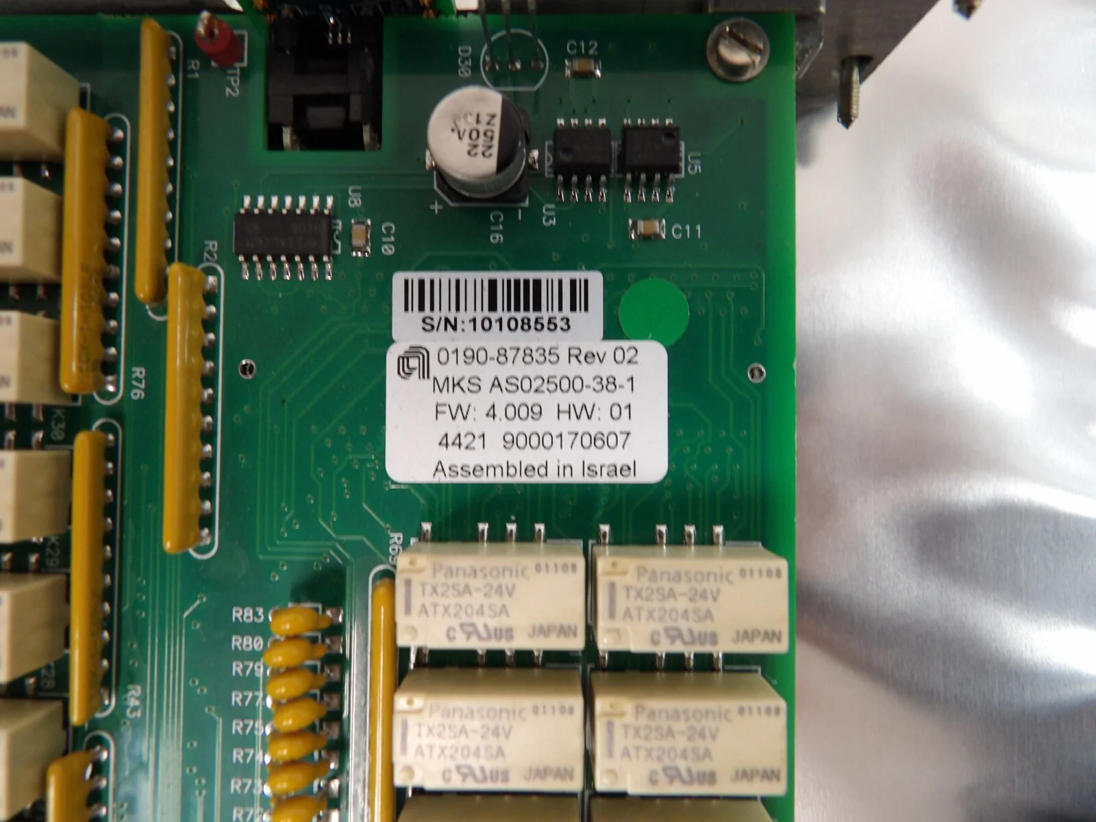 MKS Instruments AS02500-38-1 Interlock Module PCB CDN497 AMAT 0190-87835 Working - Image 5