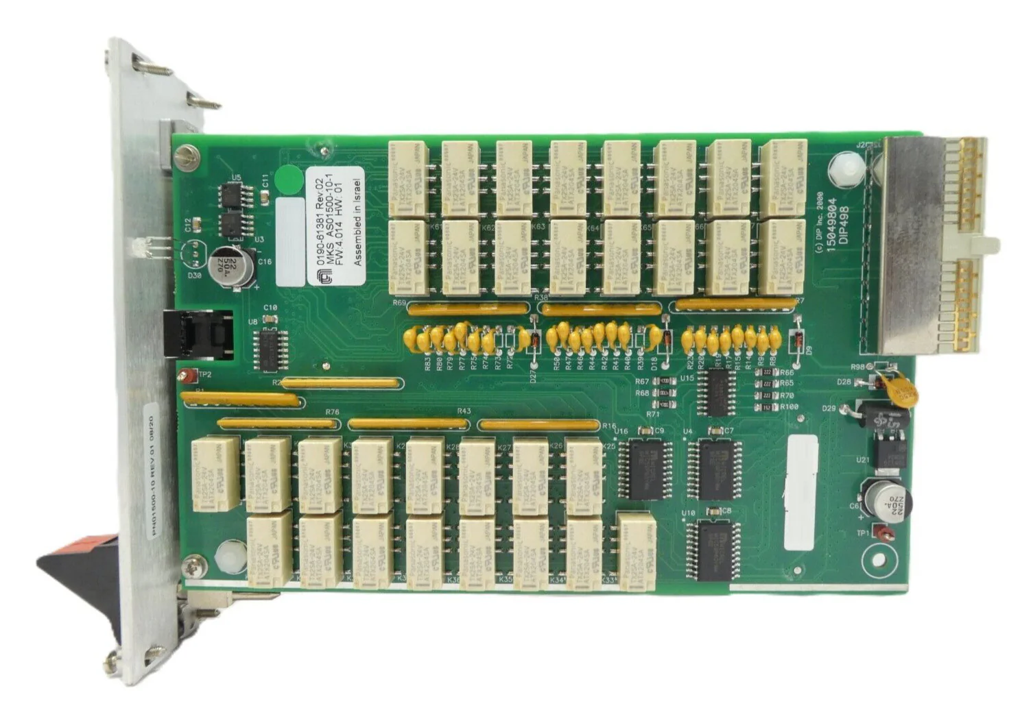 MKS Instruments AS01500-10-1 Interlock Module PCB CDN497 AMAT 0190-61381 Working - Image 2