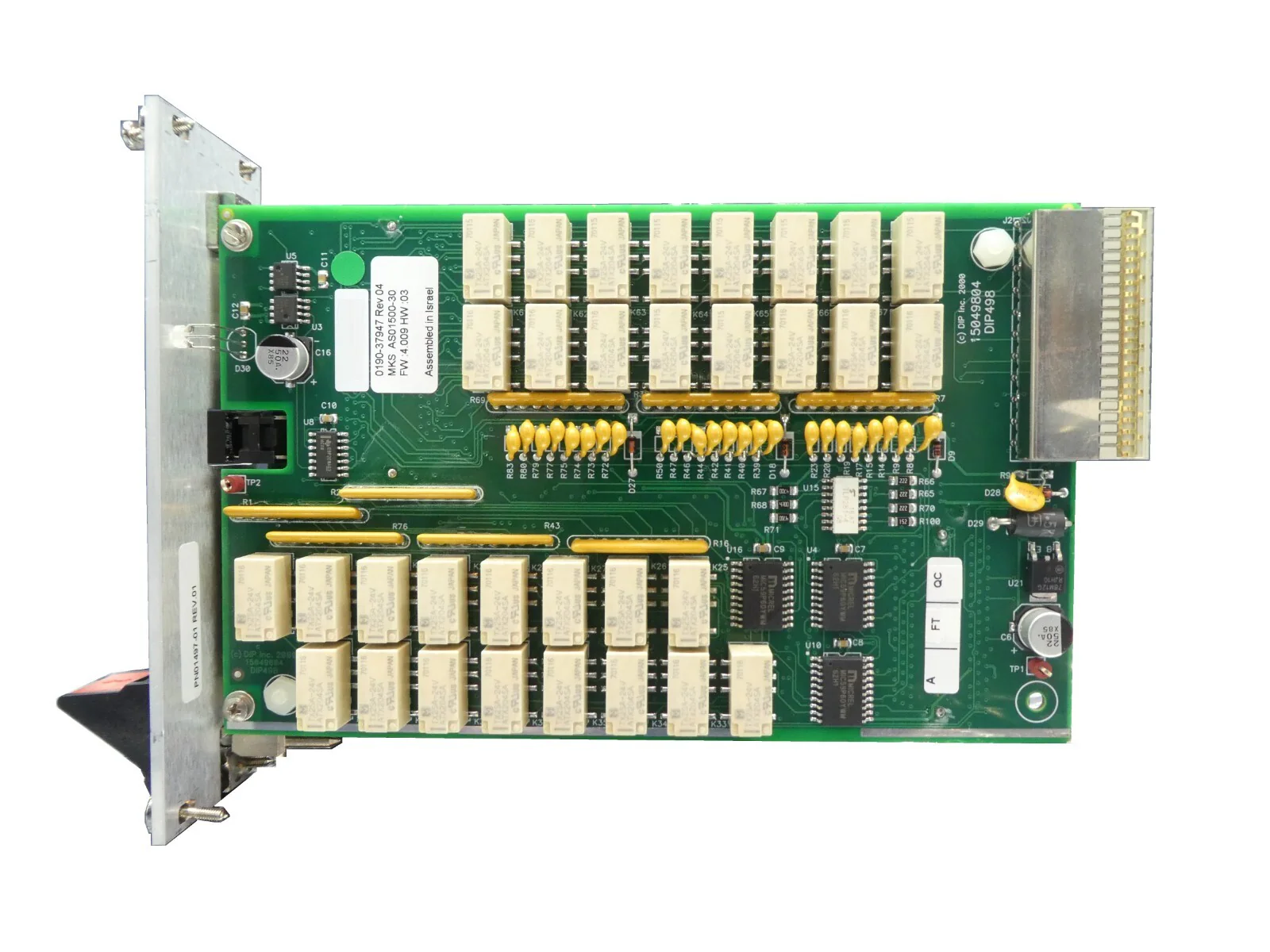 MKS Instruments AS01500-30 Interlock Module PCB CDN497R AMAT 0190-37947 Working - Image 2