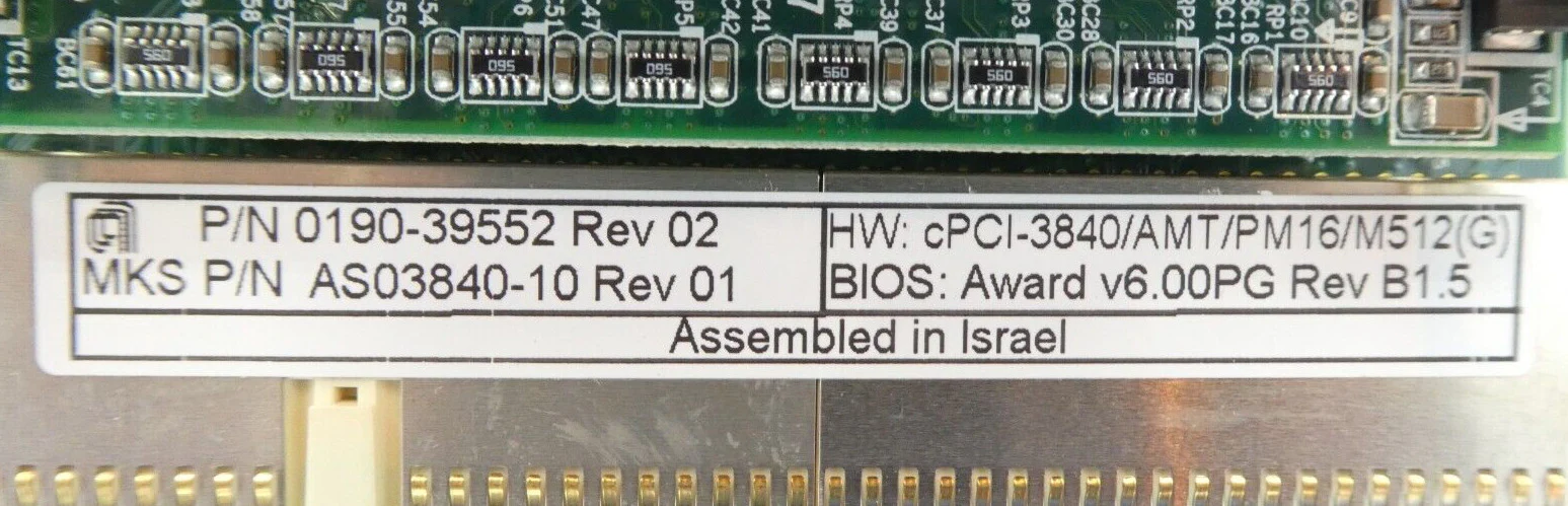 MKS Instruments AS03840-10 Single Board Computer SBC PCB Card AMAT 0190-39552 - Image 13