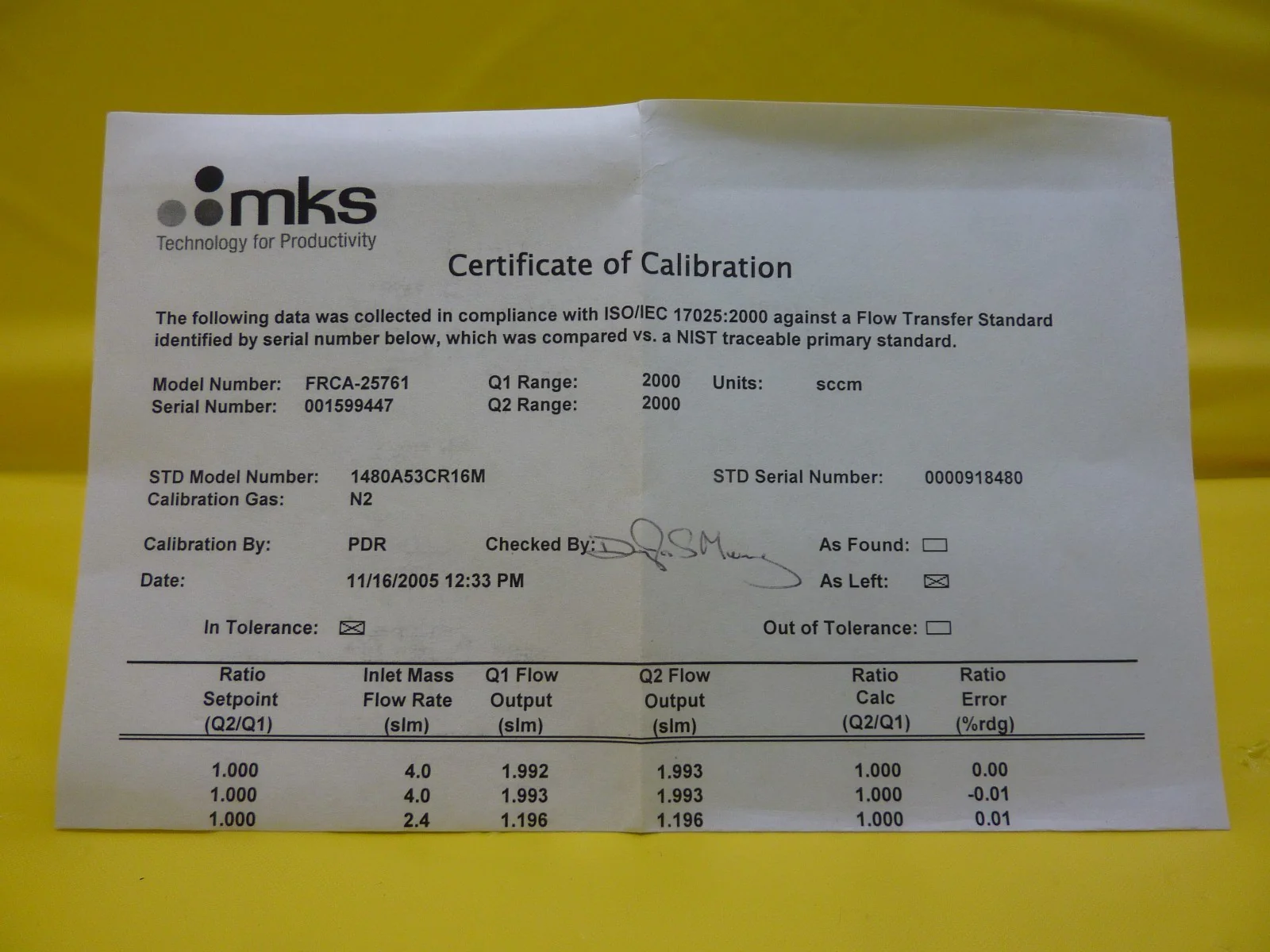 MKS Instruments FRCA-25761 Delta Flow Ratio Controller 2000 SCCM N2 New Surplus - Image 10