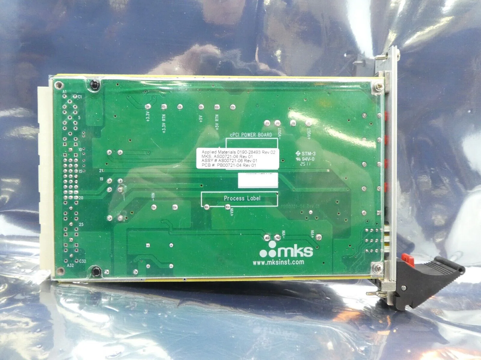 TeNTA PWRS-0721 cPCI Power Board PCB Card MKS AS00721-06 AMAT 0190-28493 Working - Image 2