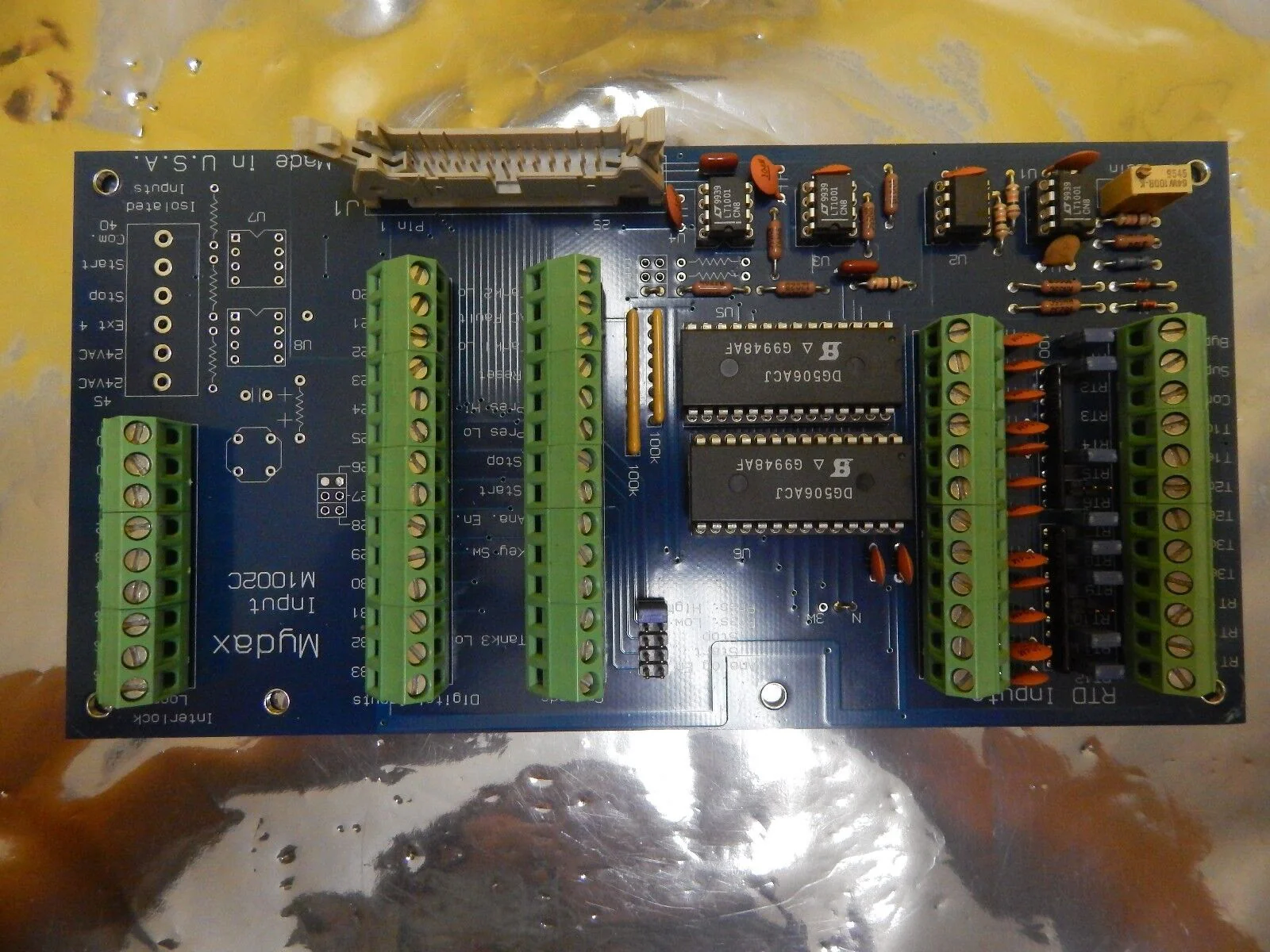Mydax M1002C RTD Interface Input Board PCB Chiller 1M9W-T Used Working - Image 4