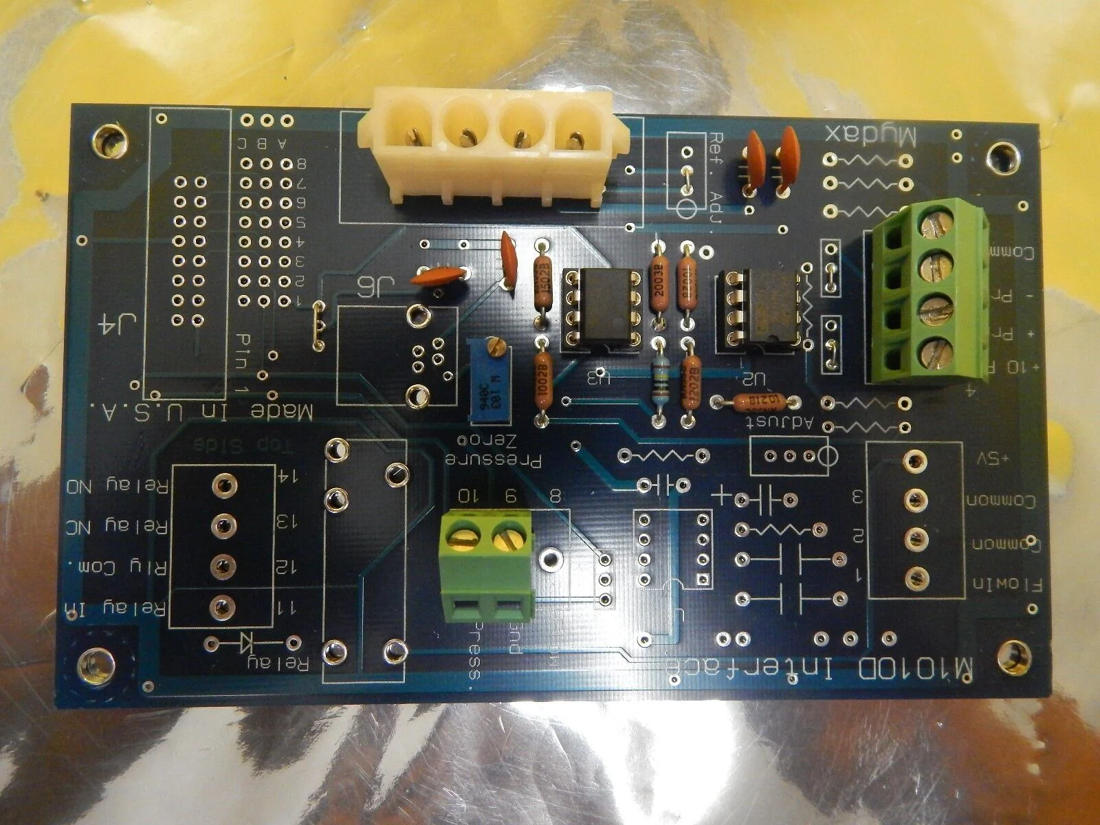 Mydax M1010D Flowmeter Interface Board PCB Chiller 1M9W-T Used Working - Image 4