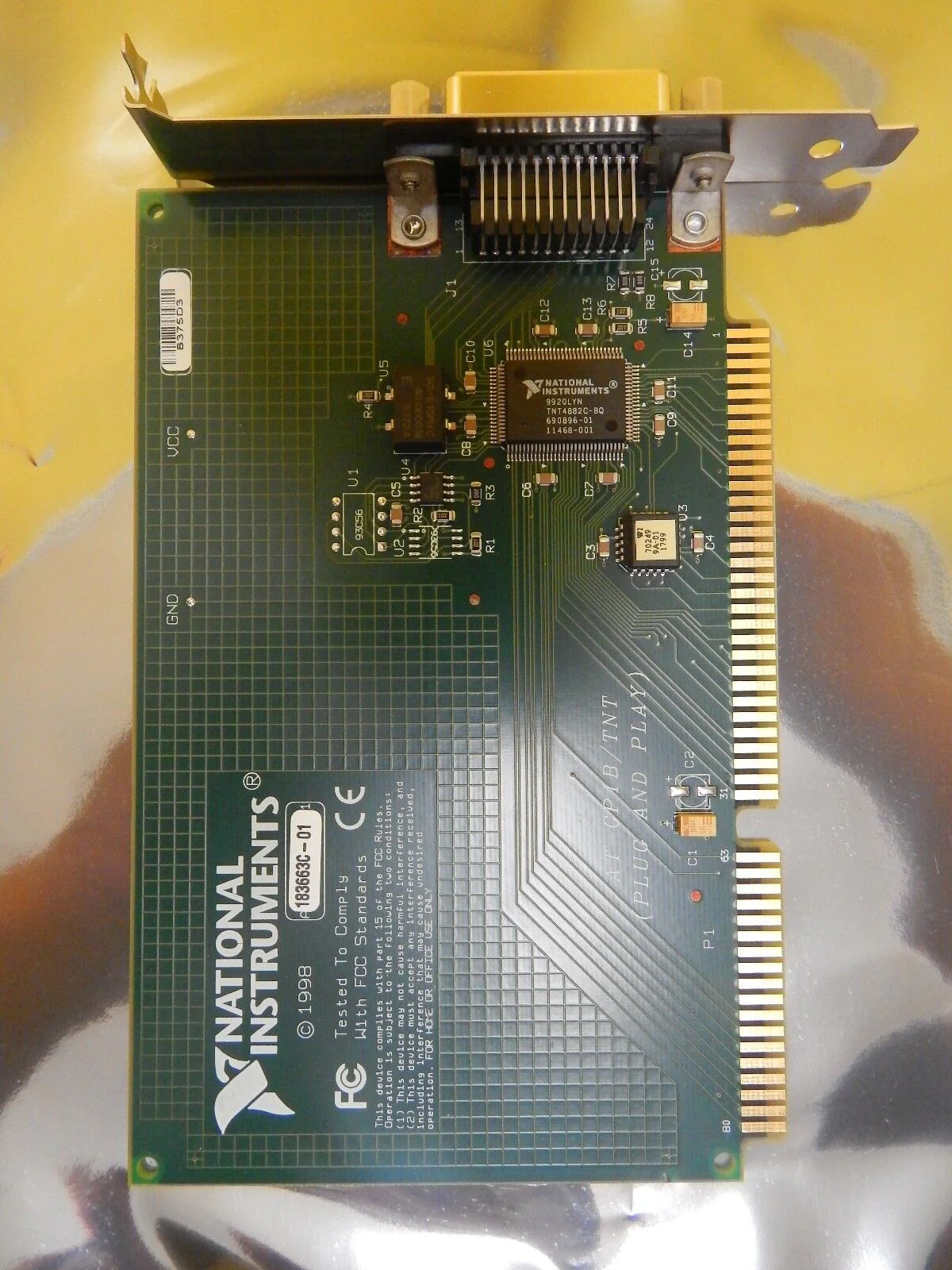 National Instruments AT-GPIB/TNT Plug and Play PCB Card 183663C-01 Used Working - Image 4