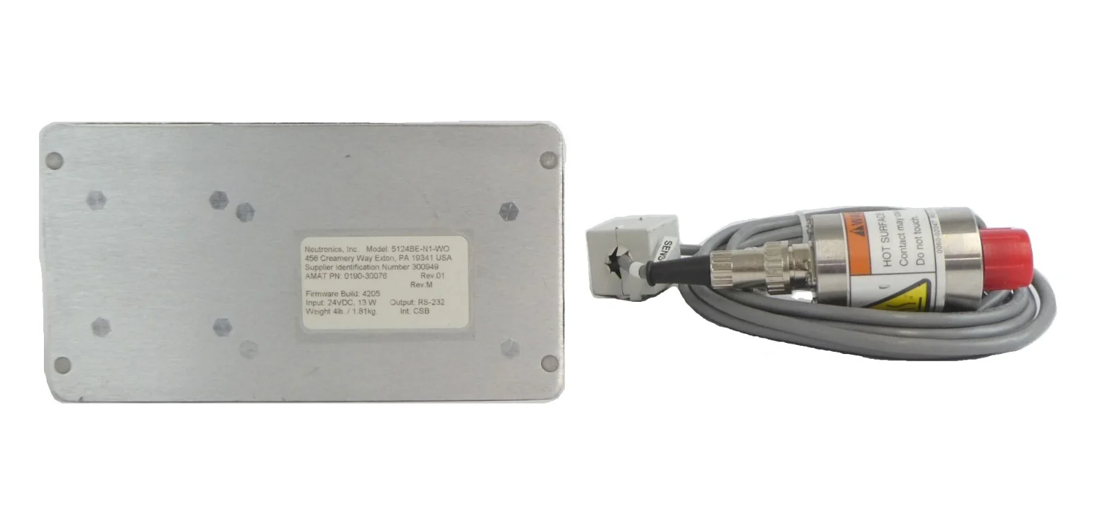 Neutronics 5124BE-N1-WO Oxygen Analyzer with Sensor AMAT 0190-30076 Working