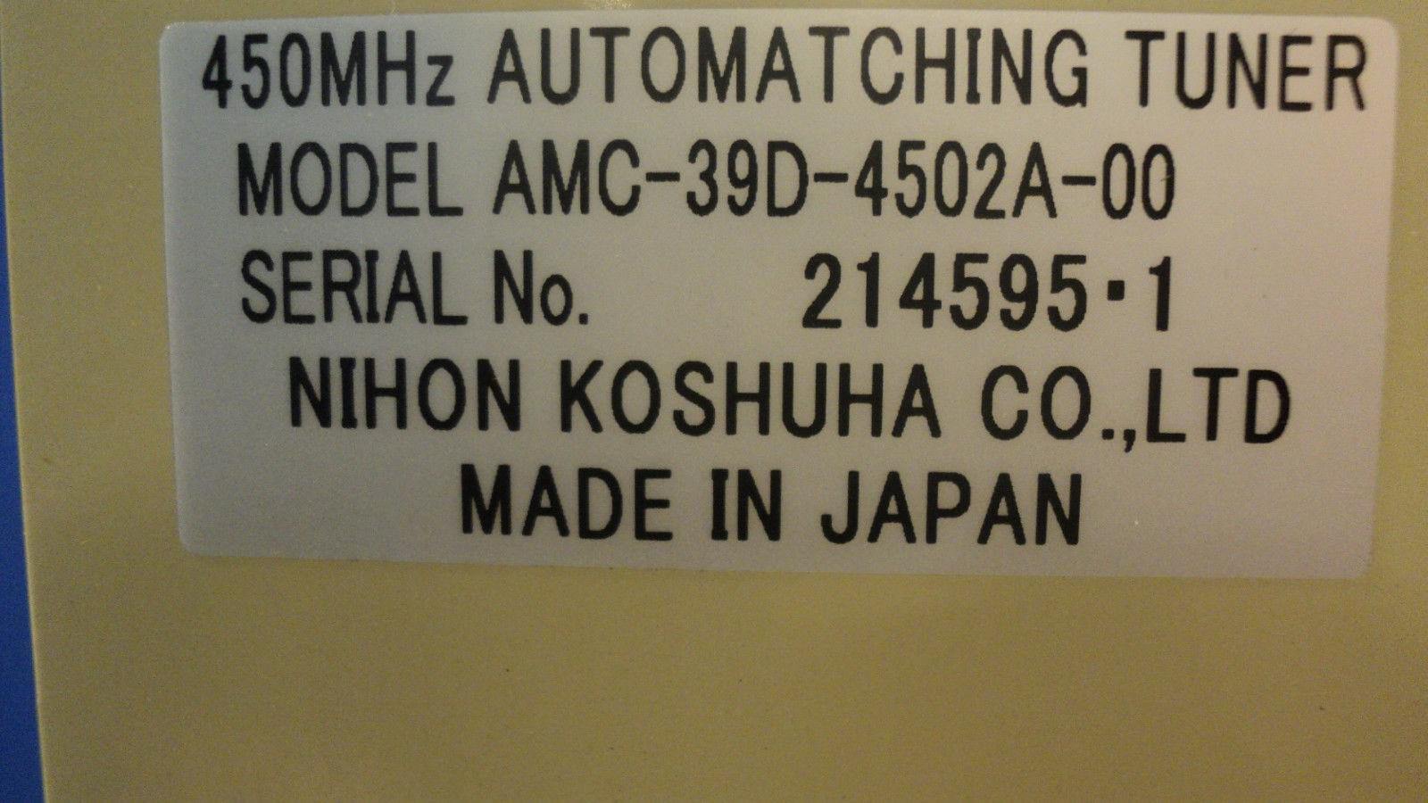 Nihon Koshuha AMC-39D-4502A-00 450MHz RF Automatching Tuner Clayton Manual Tuner - Image 11