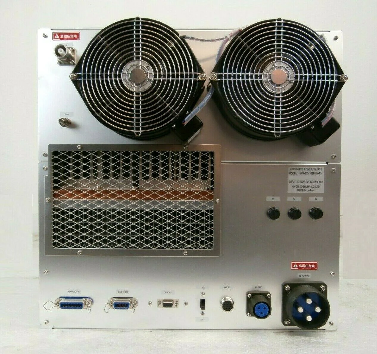 Nihon Koshuha MKN-502-3S2B02a-PS Microwave Power Supply TEL Trias Working - Image 2