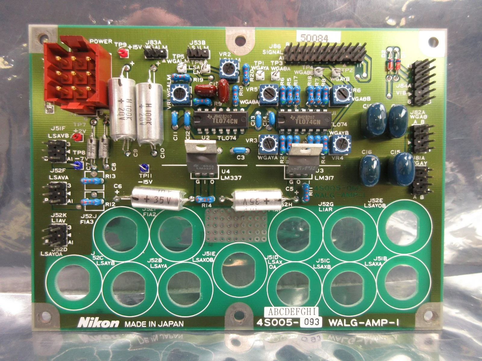 Nikon 4S005-093 Interface Board PCB WALG-AMP-1 NSR-1755G7A Step-and-Repeat Used - Image 2