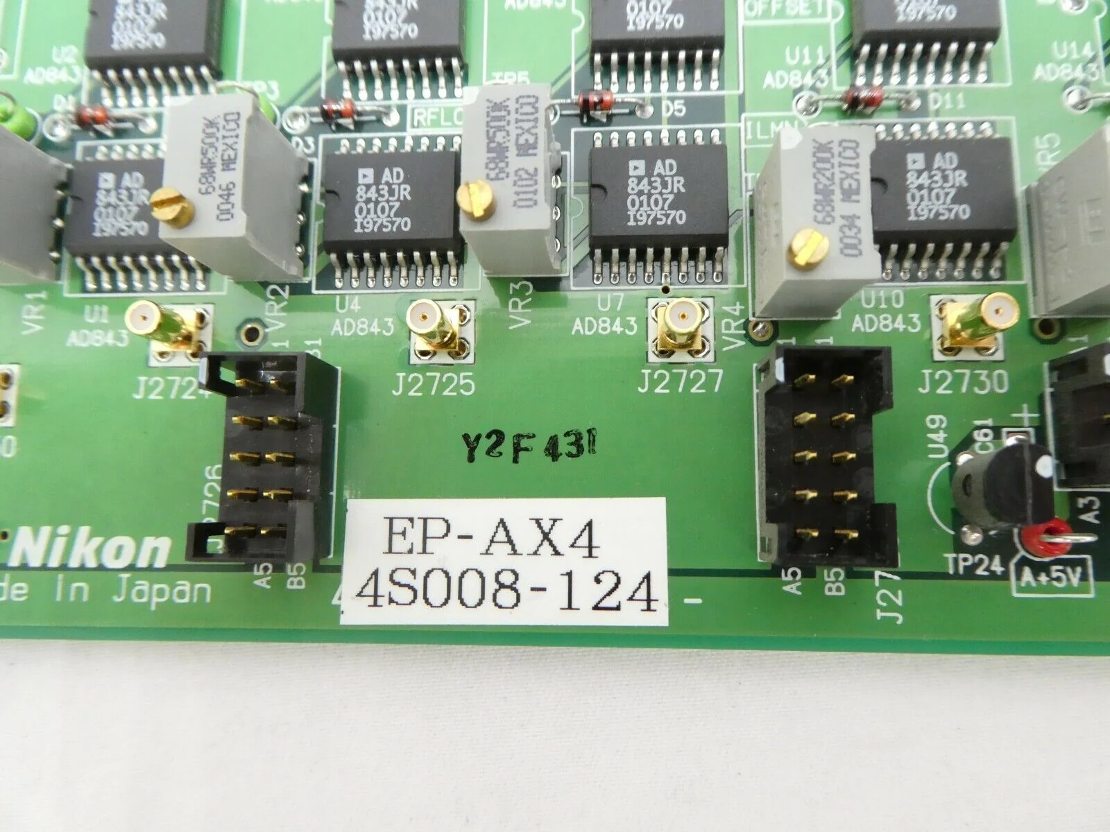 Nikon 4S008-124 Analog to Digital PCB EP-AX4 No IC's NSR Series Working Surplus - Image 11