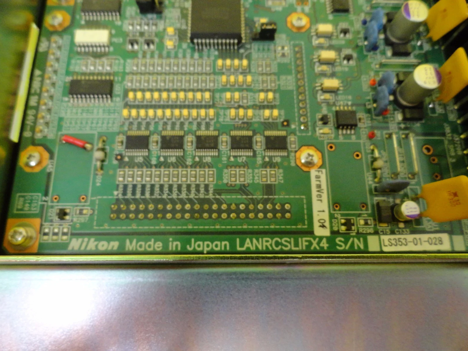 Nikon LANRCSLIFX4 Interface Board PCB FarmVer. 1.01 NSR-S307E DUV 300mm Used - Image 2