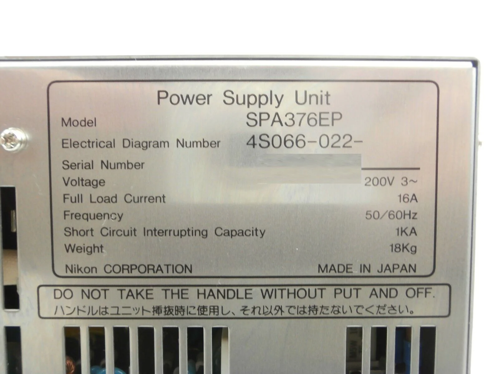 Nikon Precision SPA376EP Power Supply Unit 4S066-022 NSR Series System Working - Image 9