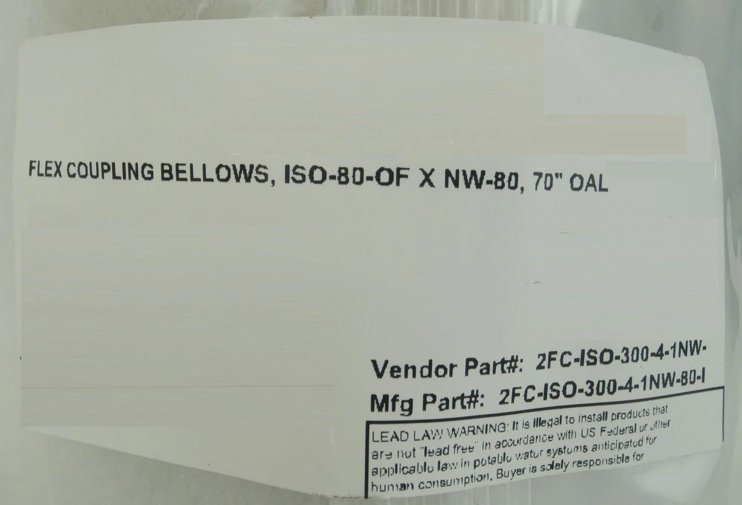 Nor-Cal Products 2FC-ISO-300-4-1NW-80-ISO-80 Flexible Coupling 7" New Surplus - Image 8