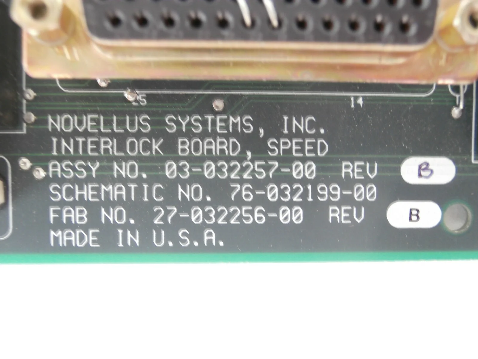 Novellus Systems 03-032257-00 Speed Interlock PCB 03-03225-70 Working Surplus - Image 11