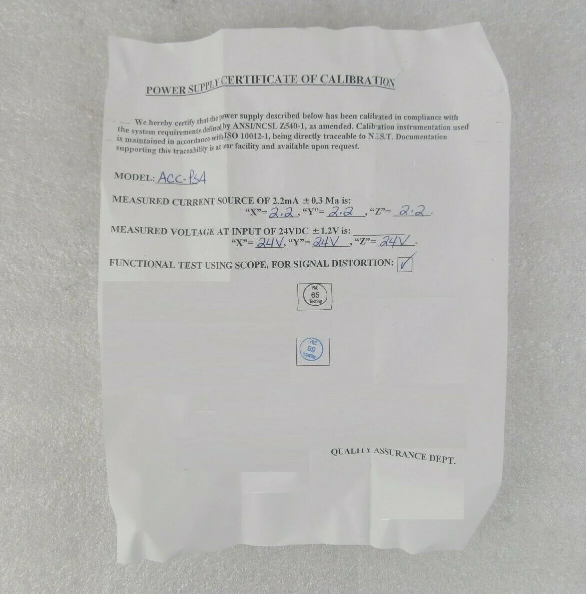 Omega Engineering ACC-PS4 AC Powered Triaxial Accelerometer Power Supply New - Image 8