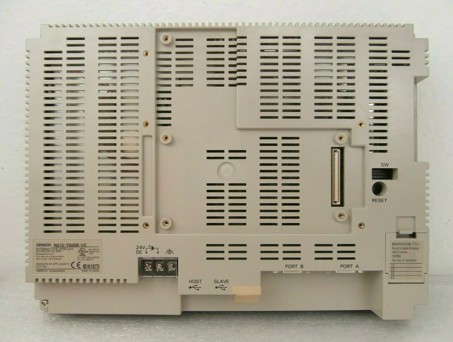 Omron NS12-TS00B-V2 12" TFT Interactive Display Touch Screen HMI Working Surplus - Image 2