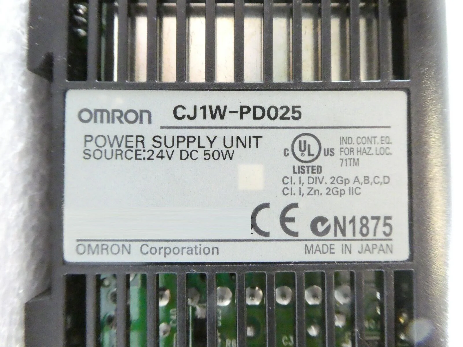 Omron SYSMAC Programmable Logic Controller CJ1W-PD025 CJ1G-CPU44H Lot of 2 - Image 8