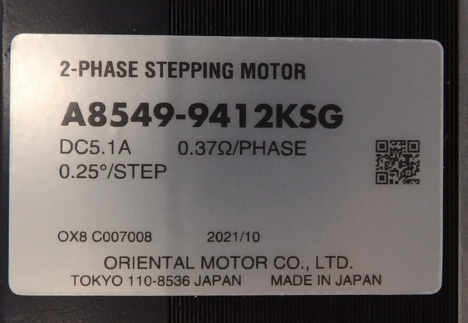 Oriental Motor A8549-9412KSG 2 Phase Stepping Motor Assembly Working Surplus - Image 8