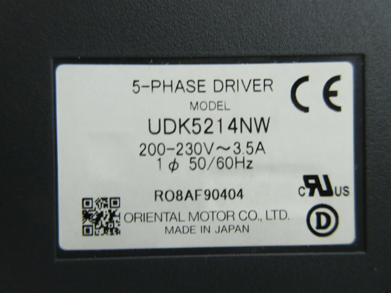 Oriental Motor UDK5214NW 5-Phase Driver and Motor Set PK566BW-N10 Used Working - Image 8