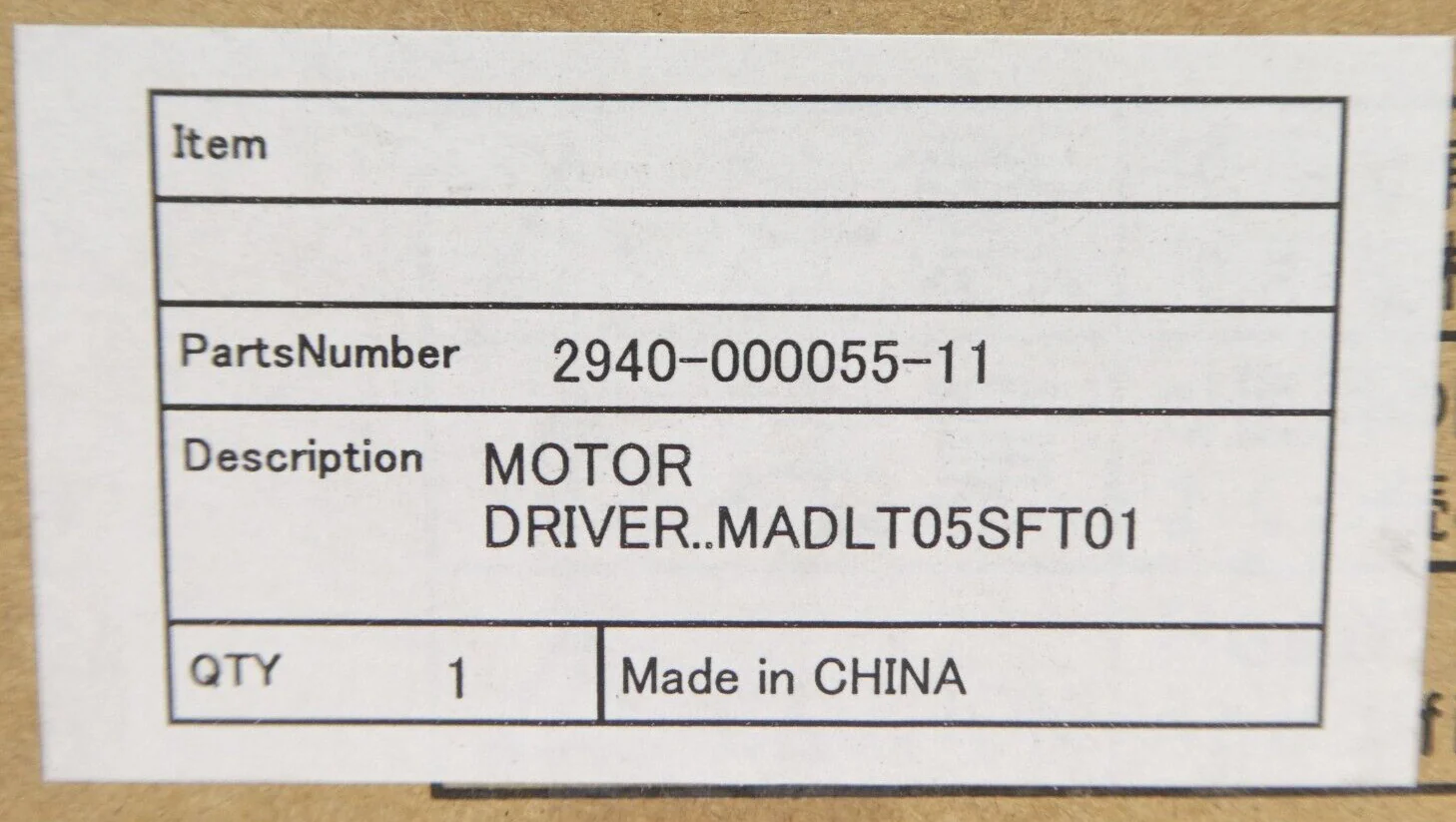 Panasonic MADLT05SFT01 AC Servo Driver TEL Tokyo Electron 2940-000055-11 New - Image 7