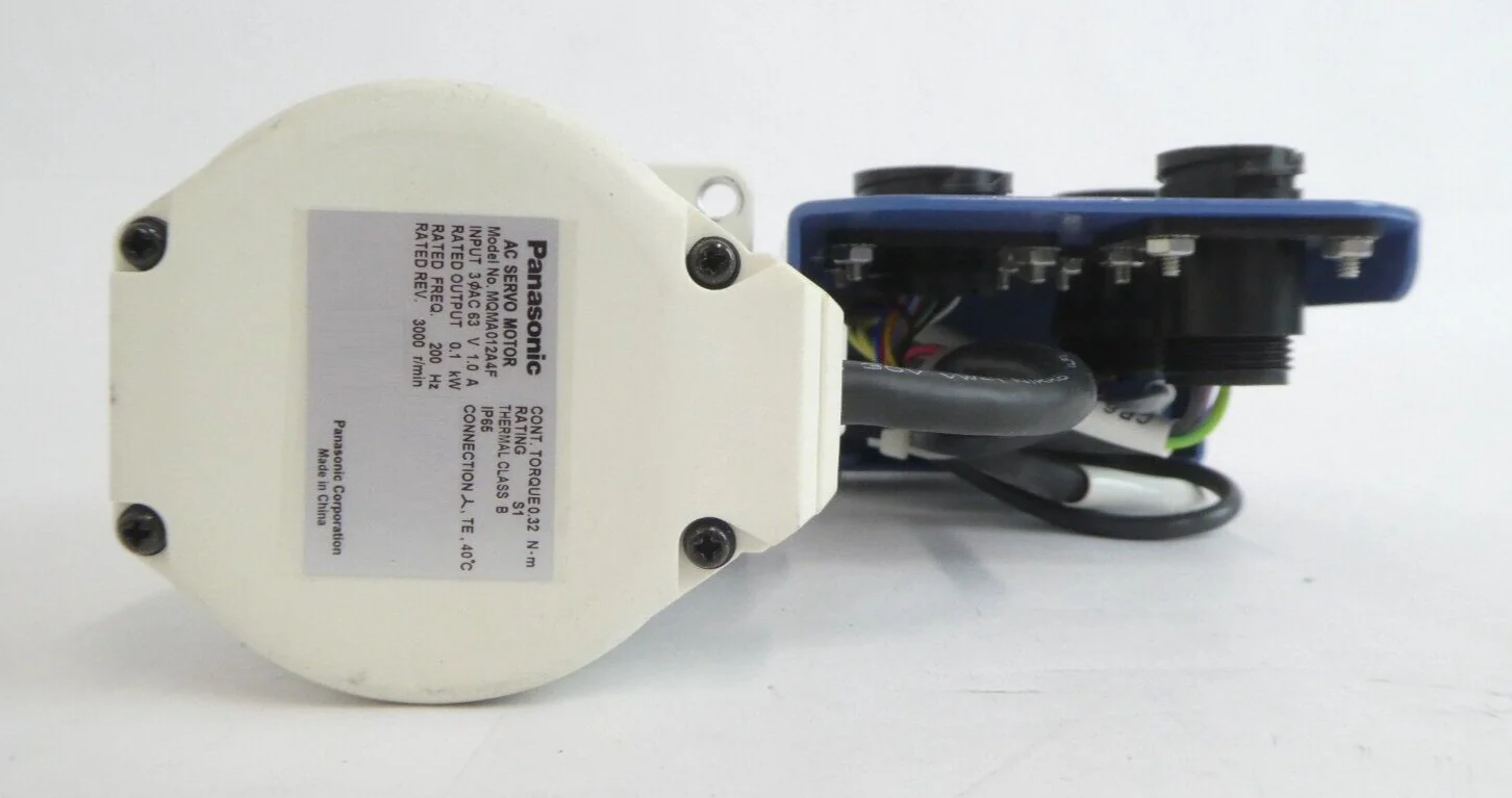 Panasonic MQMA012A4F AC Servo Encoder Motor w/ Bracket Lot of 2 Working - Image 11