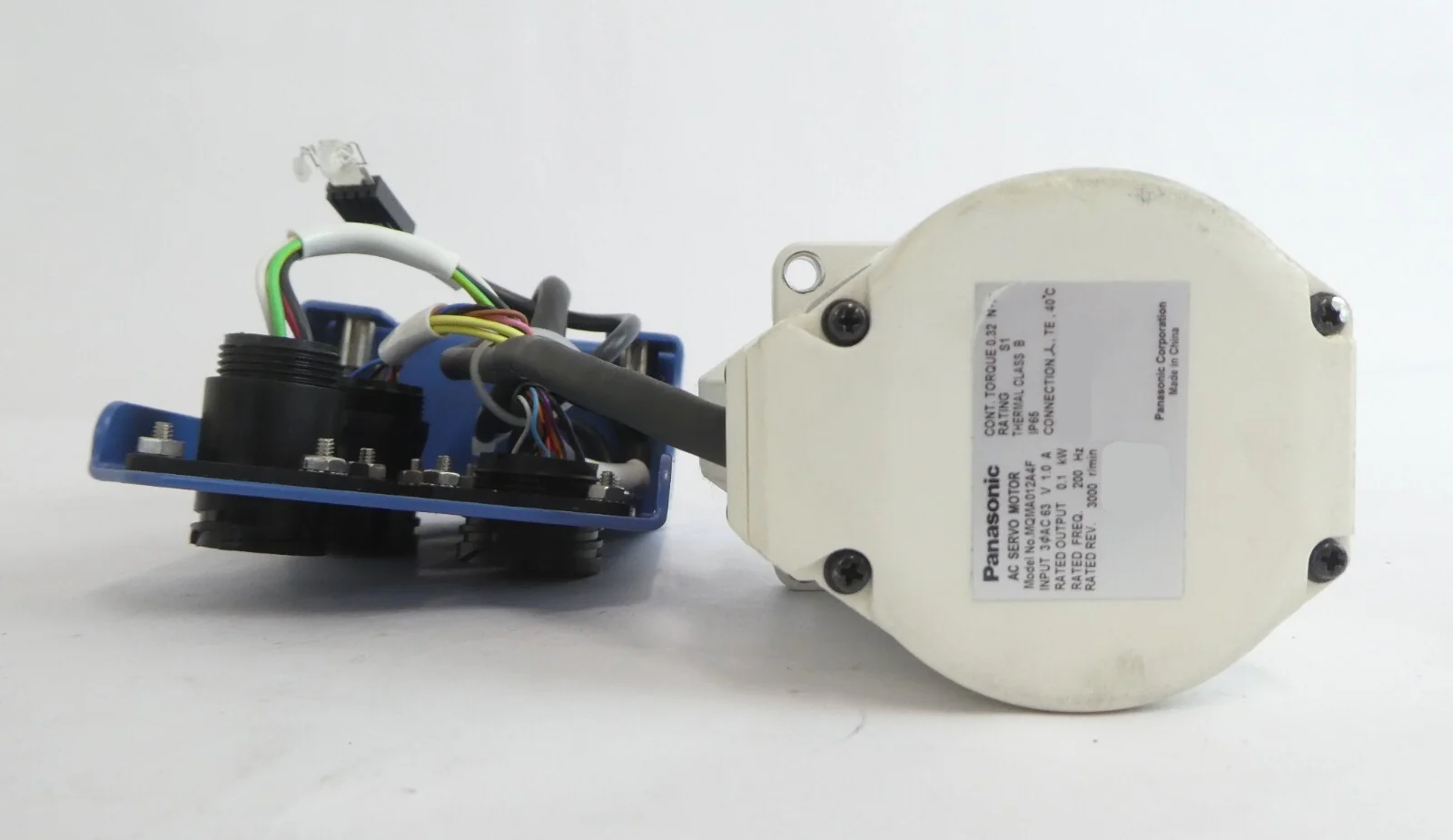Panasonic MQMA012A4F AC Servo Encoder Motor w/ Bracket Working Surplus - Image 6
