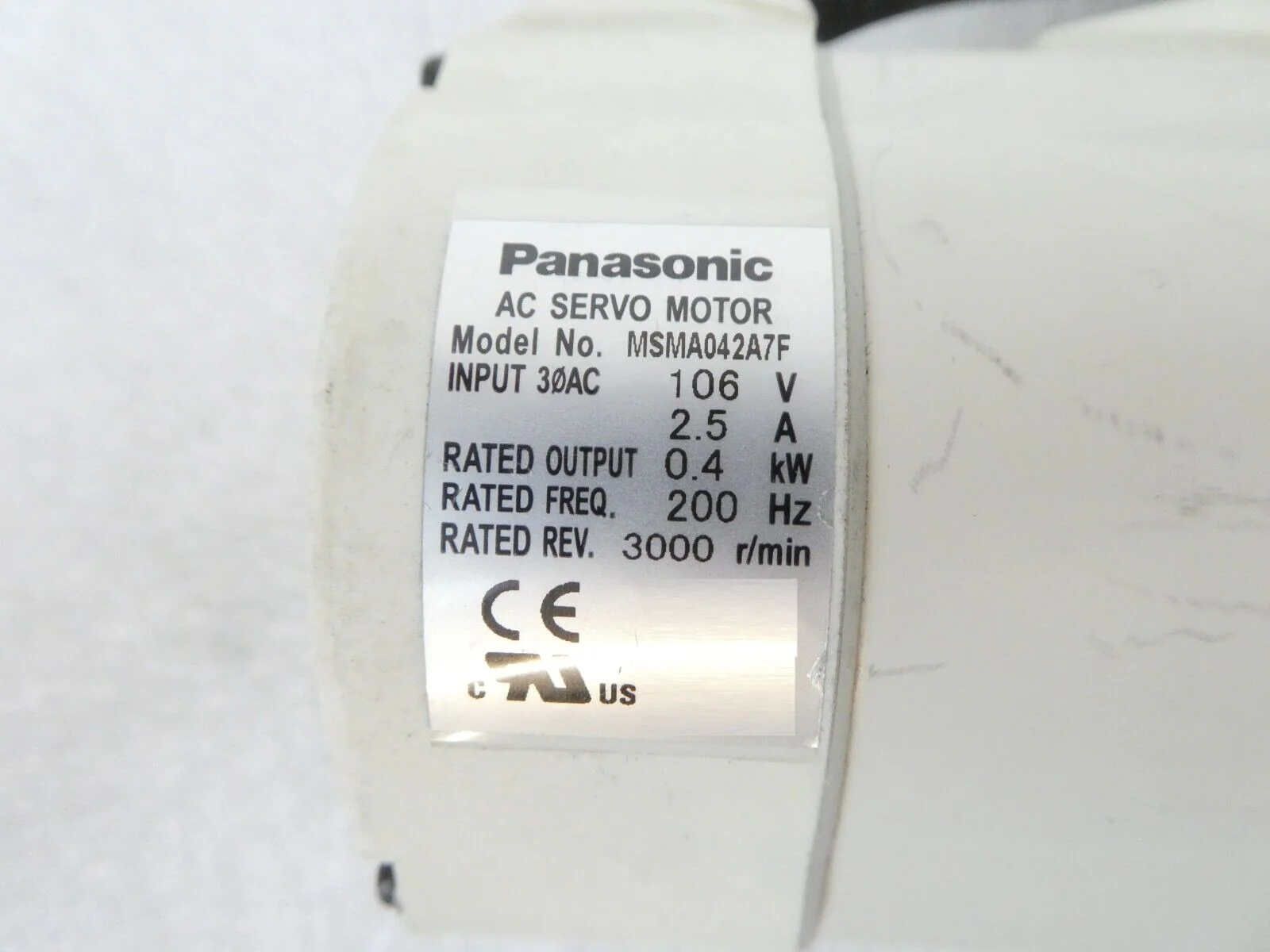 Panasonic MSMA042A7F AC Servo Motor TEL Tokyo Electron Lithius Working Surplus - Image 10