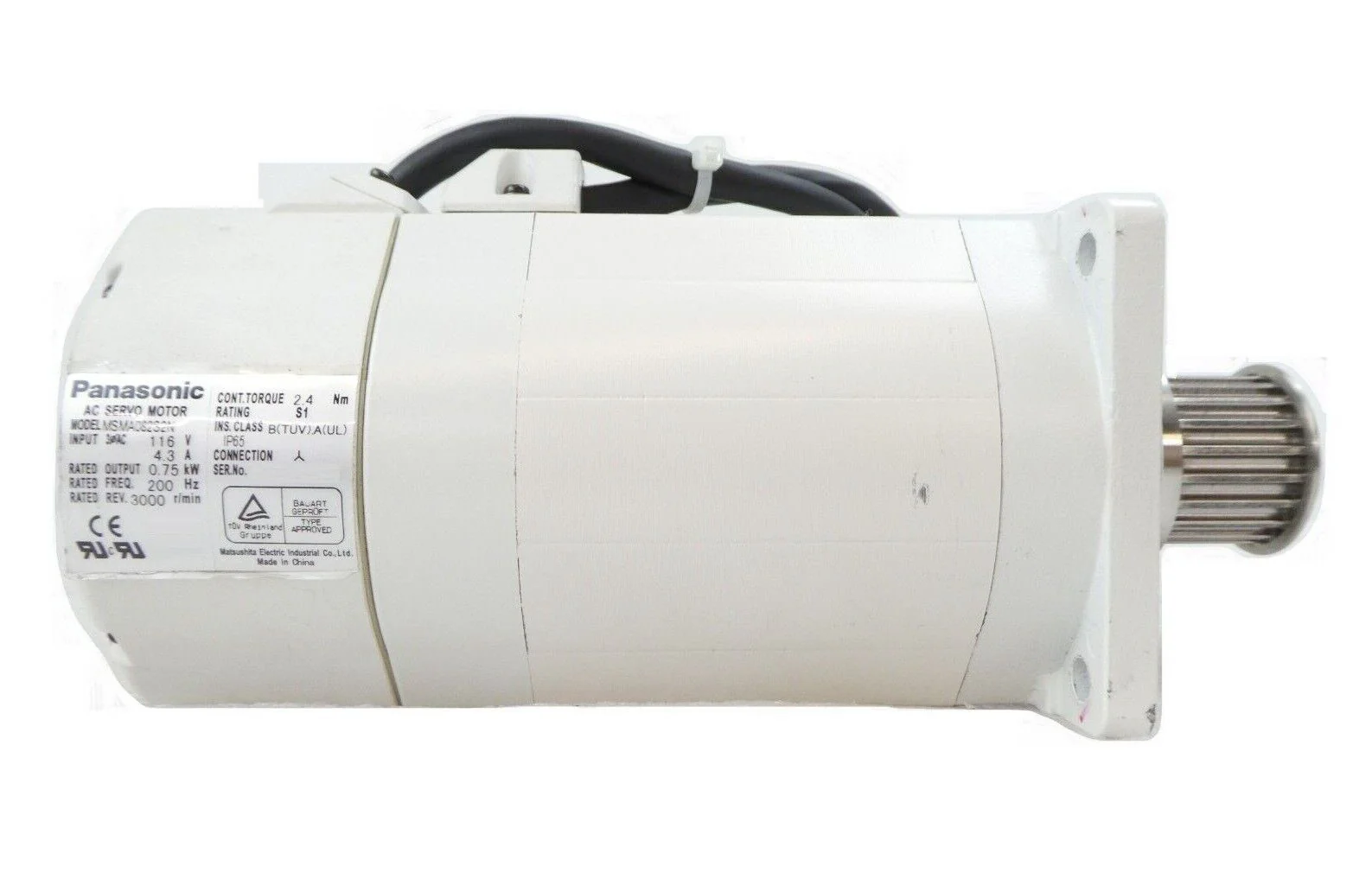 Panasonic MSMA082S2N Servo Motor Y AXIS CRA TEL Tokyo Electron Lithius Working - Image 2