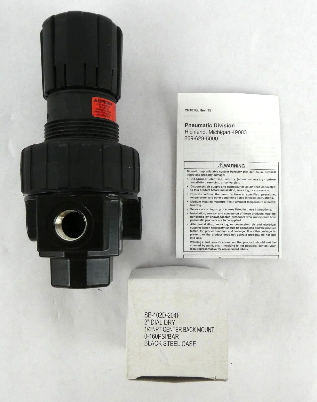 Parker 06R213AC 3/8" Pressure Regulator with Gauge New Surplus - Image 9