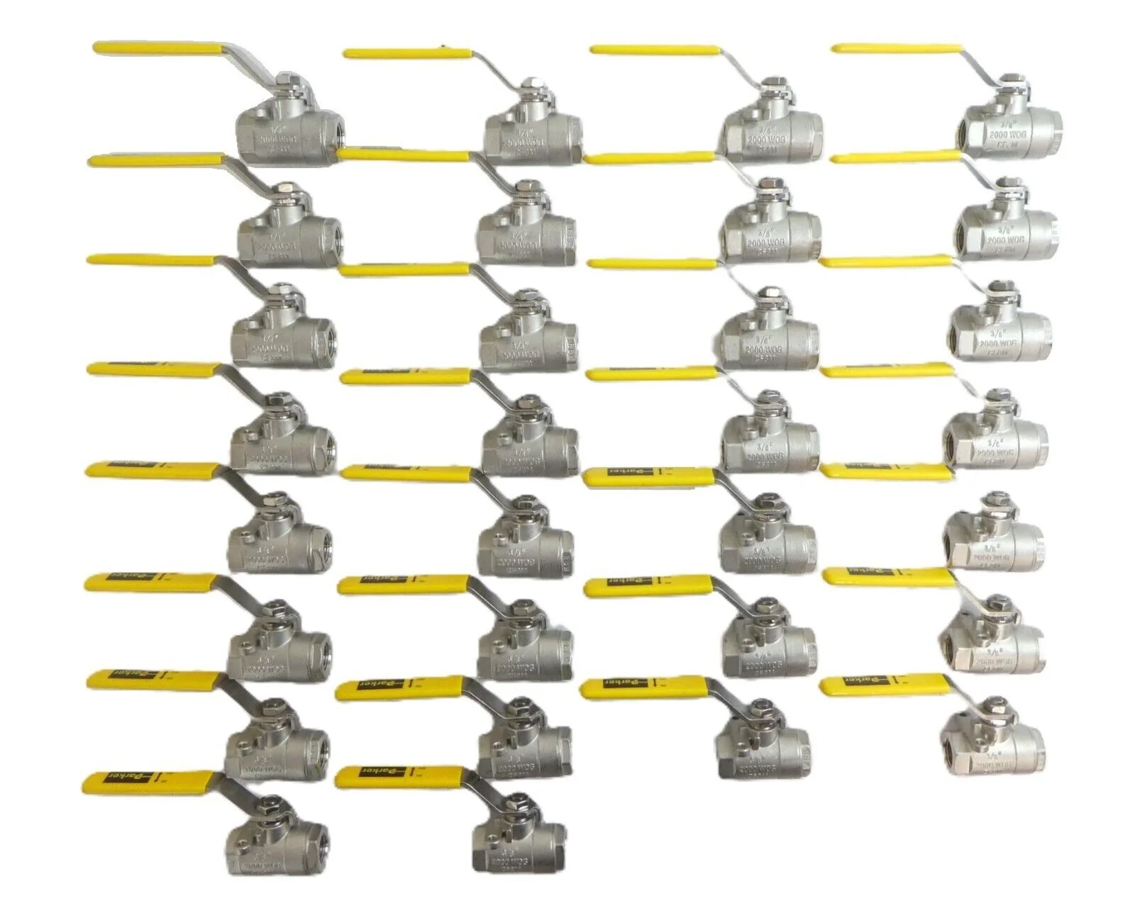 Parker CF8M 2000 WOG Ball Valve 3/8" V502SS Series Reseller Lot of 30 New