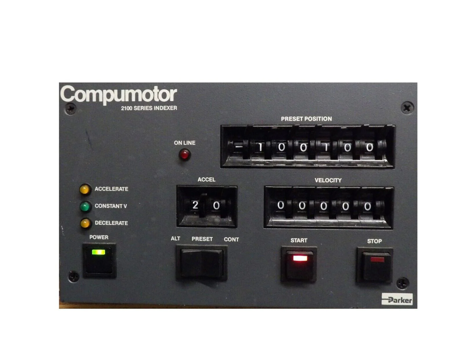 Parker Compumotor 2100-1 Robot Control Indexer W/ 721 Display Working Surplus - Image 2