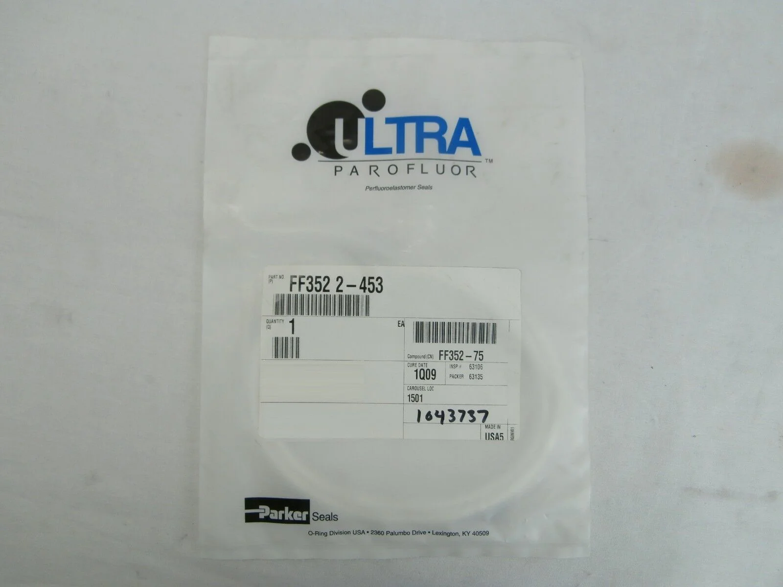 Parker Seals FF352 2-453 O-Ring Ultra Parofluor Seal FF352-75 1043737 New - Image 2
