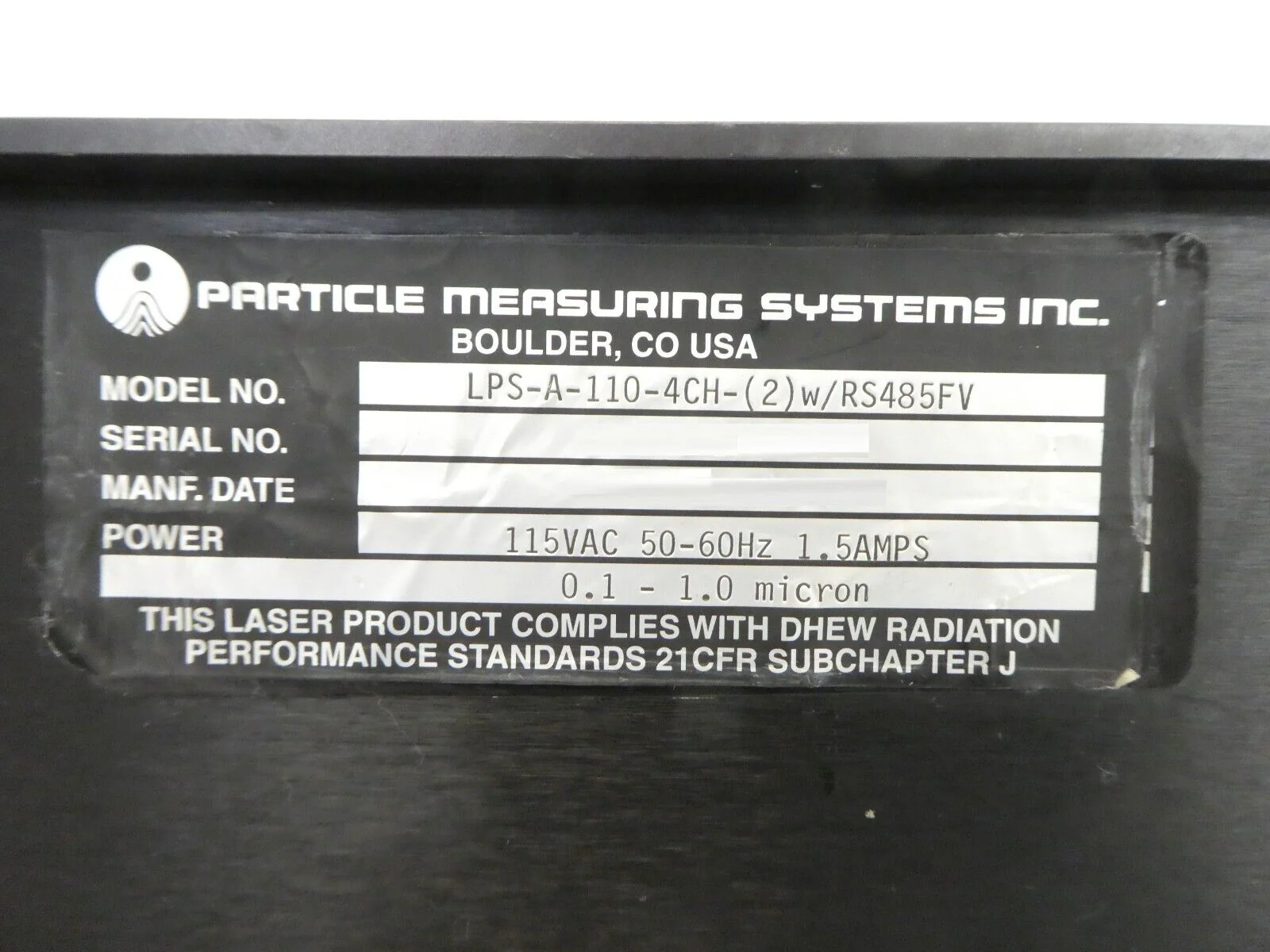 Particle Measuring Systems LPS-A-110-4CH-(2)w/RS485FV Particle Sensor Spare - Image 8